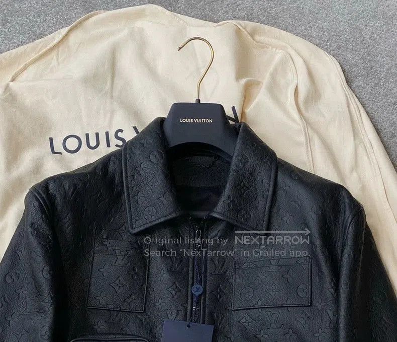 Louis Vuitton Black Louis Vuitton Embossed Leather Jacket. Size US M / EU 48-50 / 2 - 3 Thumbnail