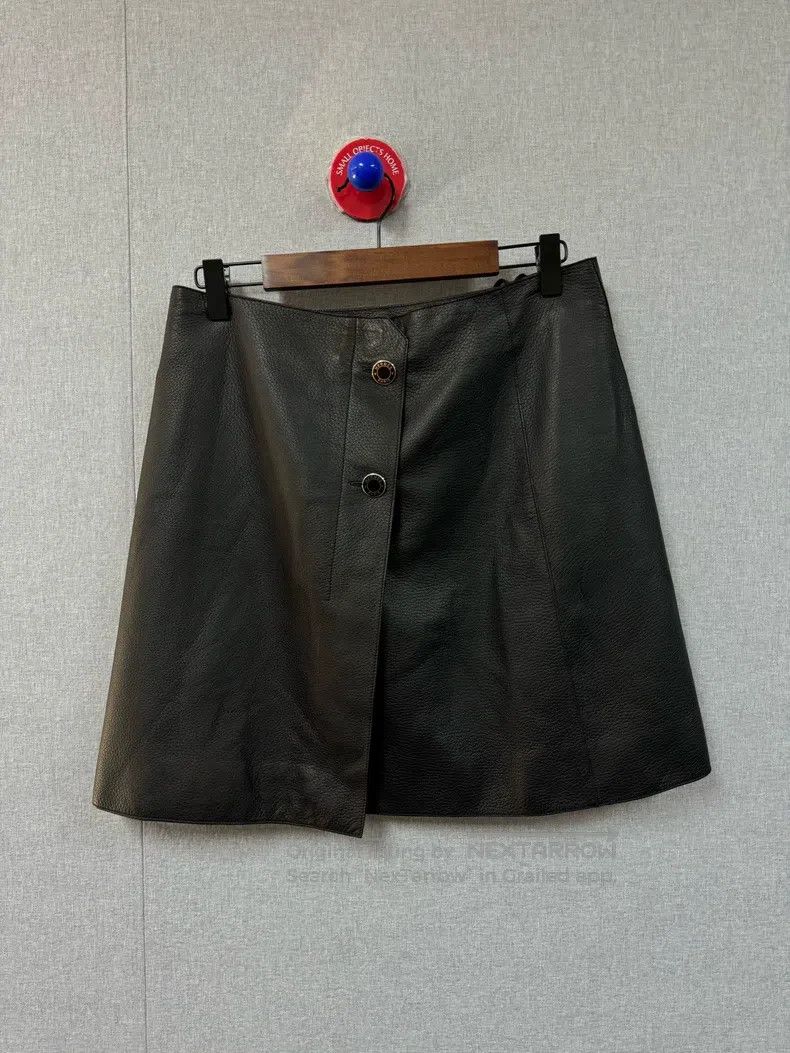 Hermes Hermes Black Leather Skirt Size 25" / US 0 / IT 36 - 1 Thumbnail