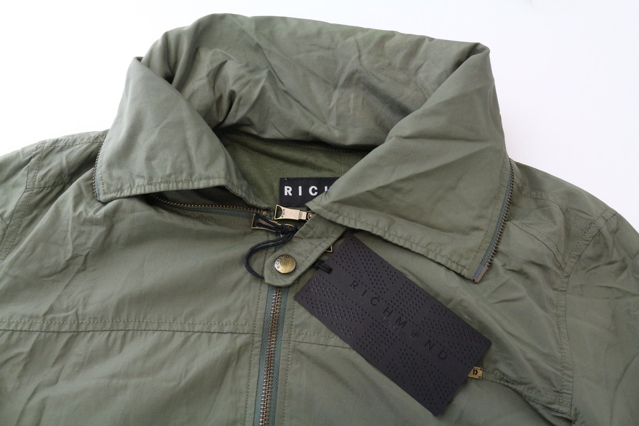 John Richmond 48 Green Zipped Lightweight Jacket 74295 Size US M / EU 48-50 / 2 - 3 Thumbnail