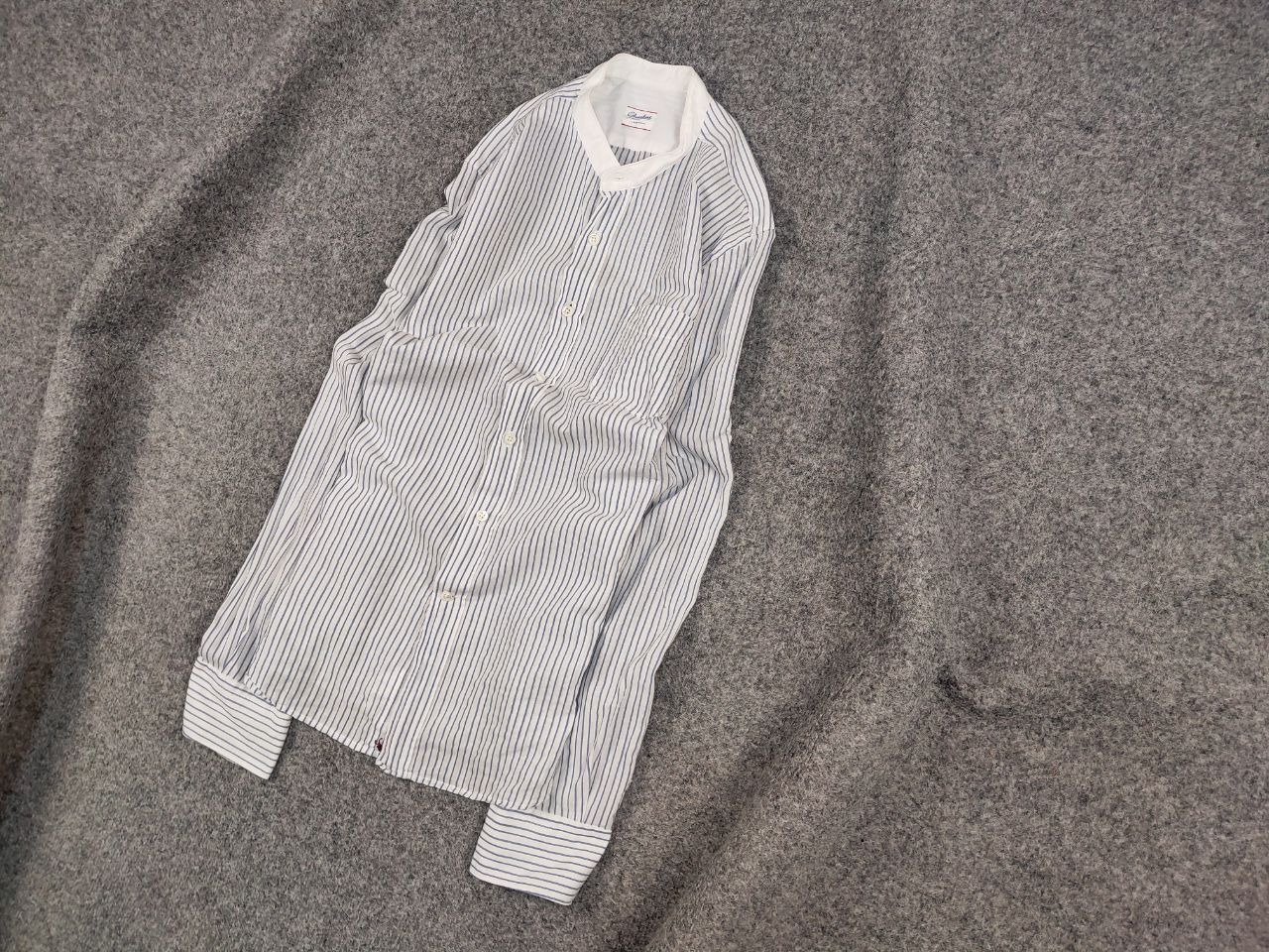 Glanshirt Glanshirt Japan Design Blue/White Striped button Shirt Size US M / EU 48-50 / 2 - 3 Thumbnail