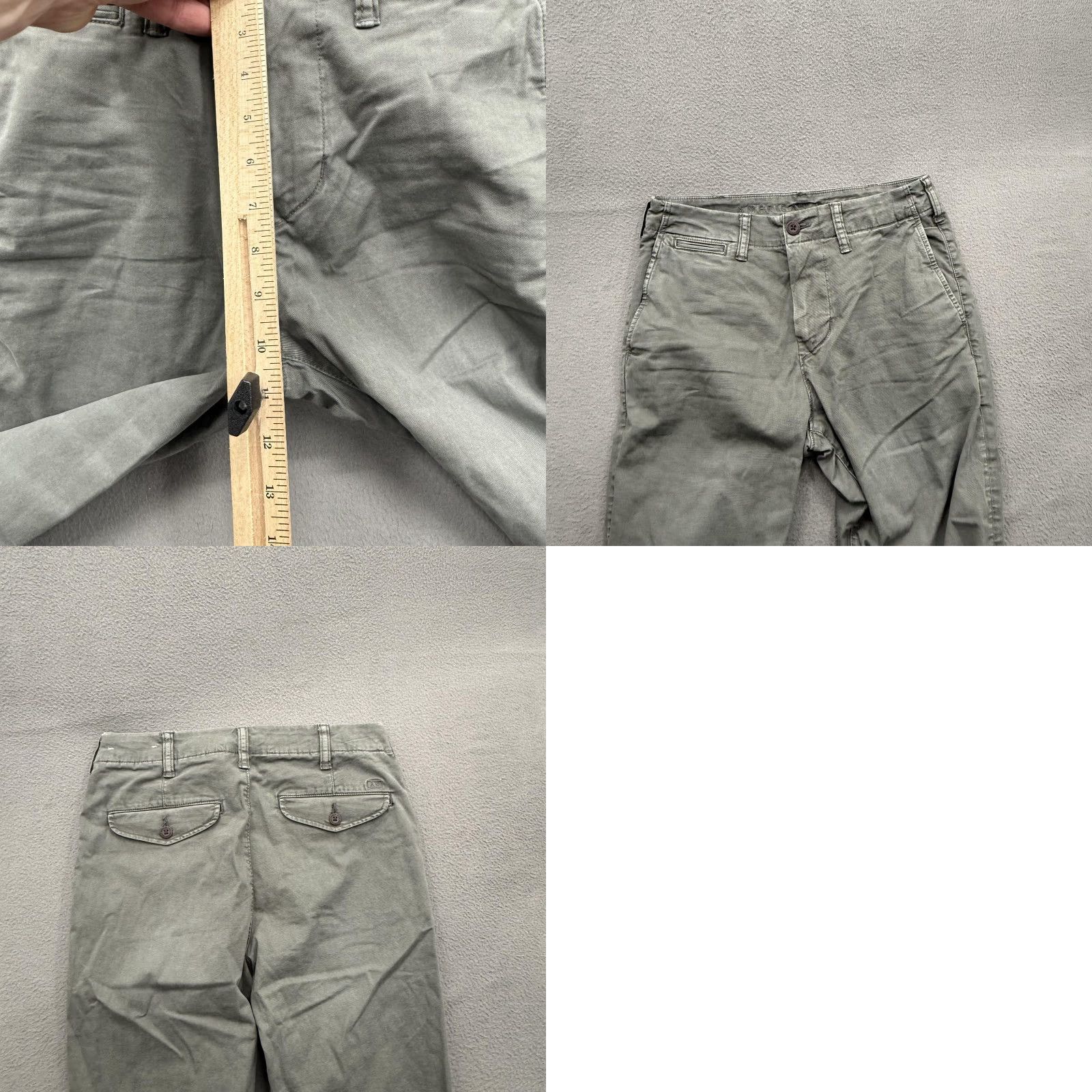 American Eagle Outfitters American Eagle Outfitters Pants Mens 29x30 Green Flex Chino Stretch Straight Front Pockets Casual Mens Size US 29 - 8 Thumbnail