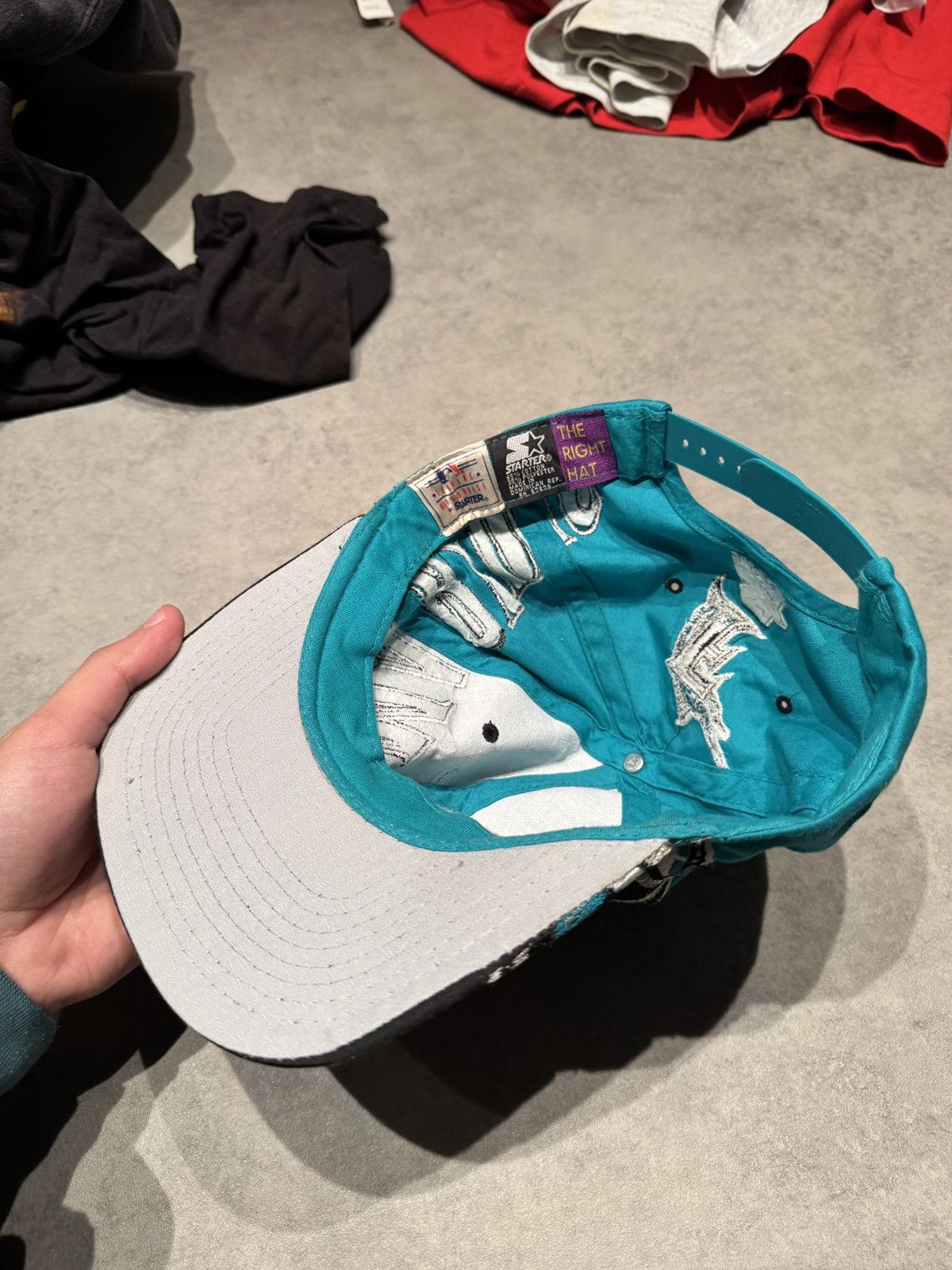 Starter Rare 90s Florida Marlins Big Logo Snapback Starter Vintage Size ONE SIZE - 5 Thumbnail