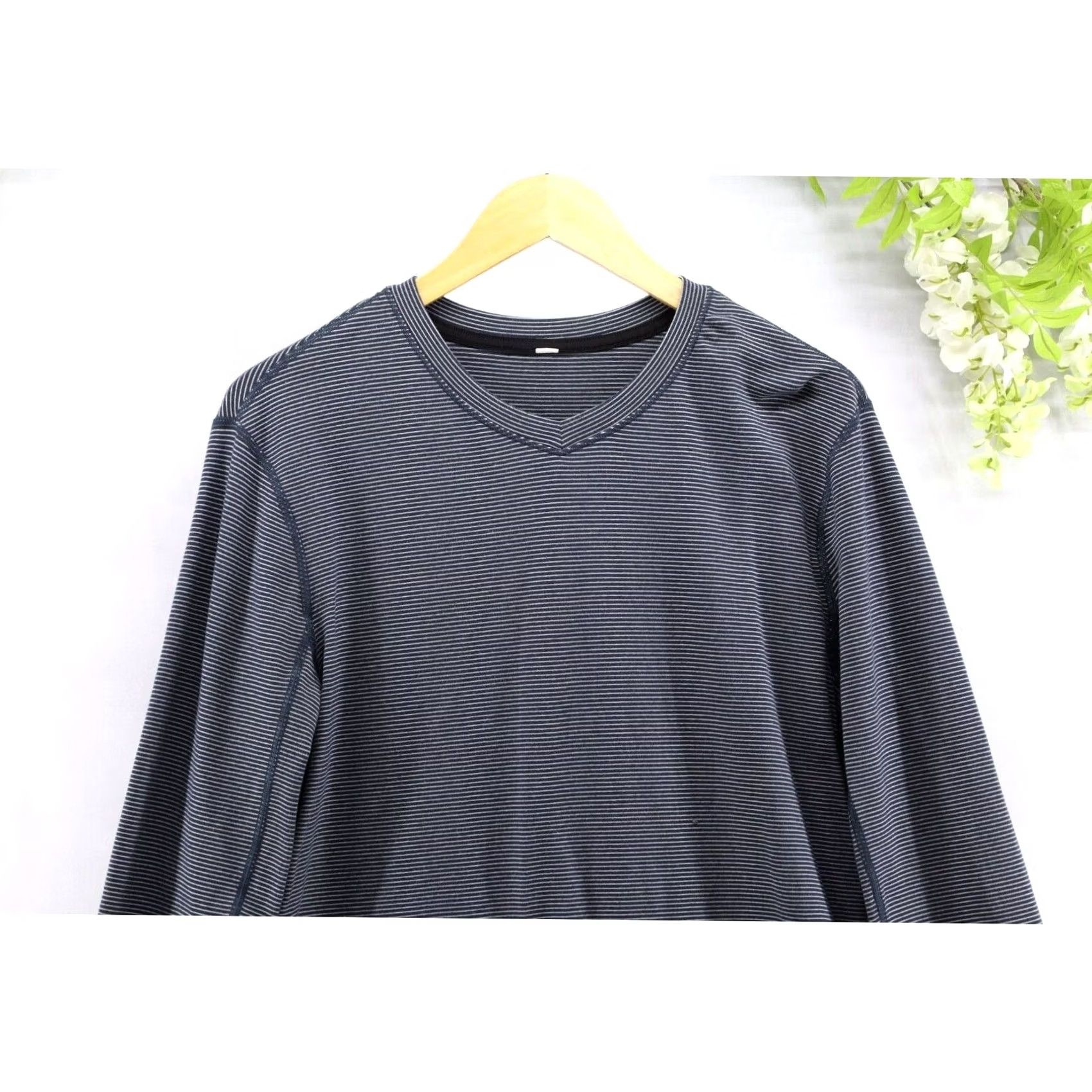 Lululemon Lululemon Speed Long Sleeve Shirt Mens Stripe Black/Silver Smooth M Size US M / EU 48-50 / 2 - 3 Thumbnail