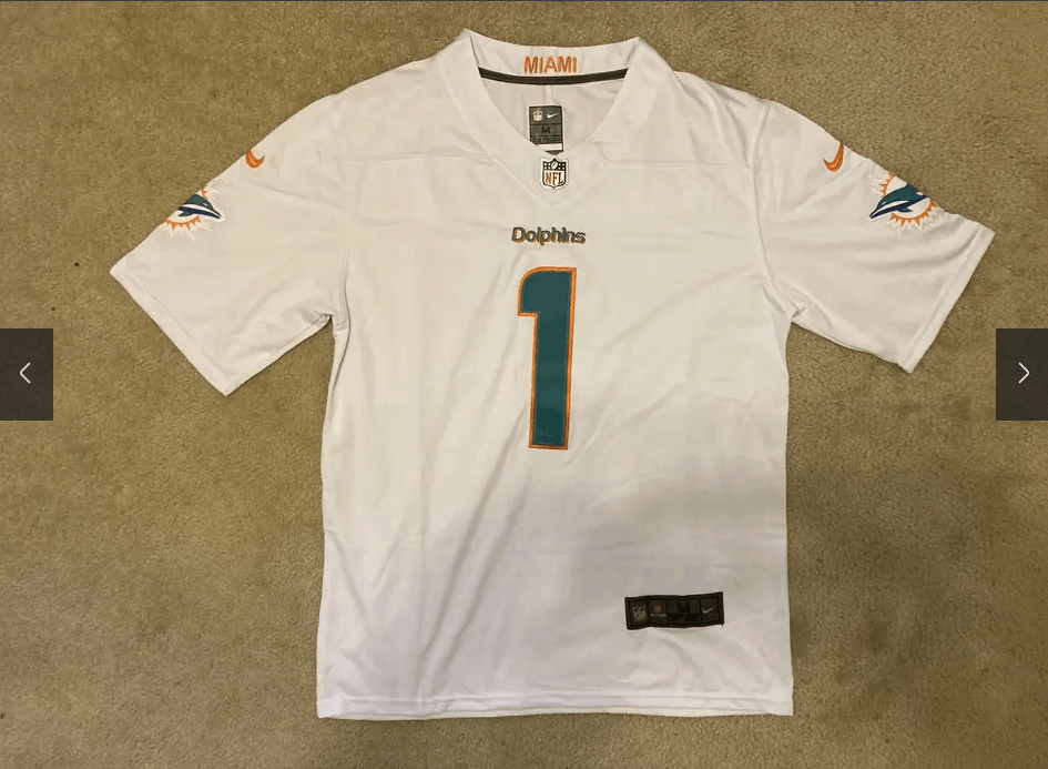 Nike S-XXL Mens Stitched Nike Jersey - Tua Tagovailoa - Dolphins Size US S / EU 44-46 / 1 - 1 Thumbnail