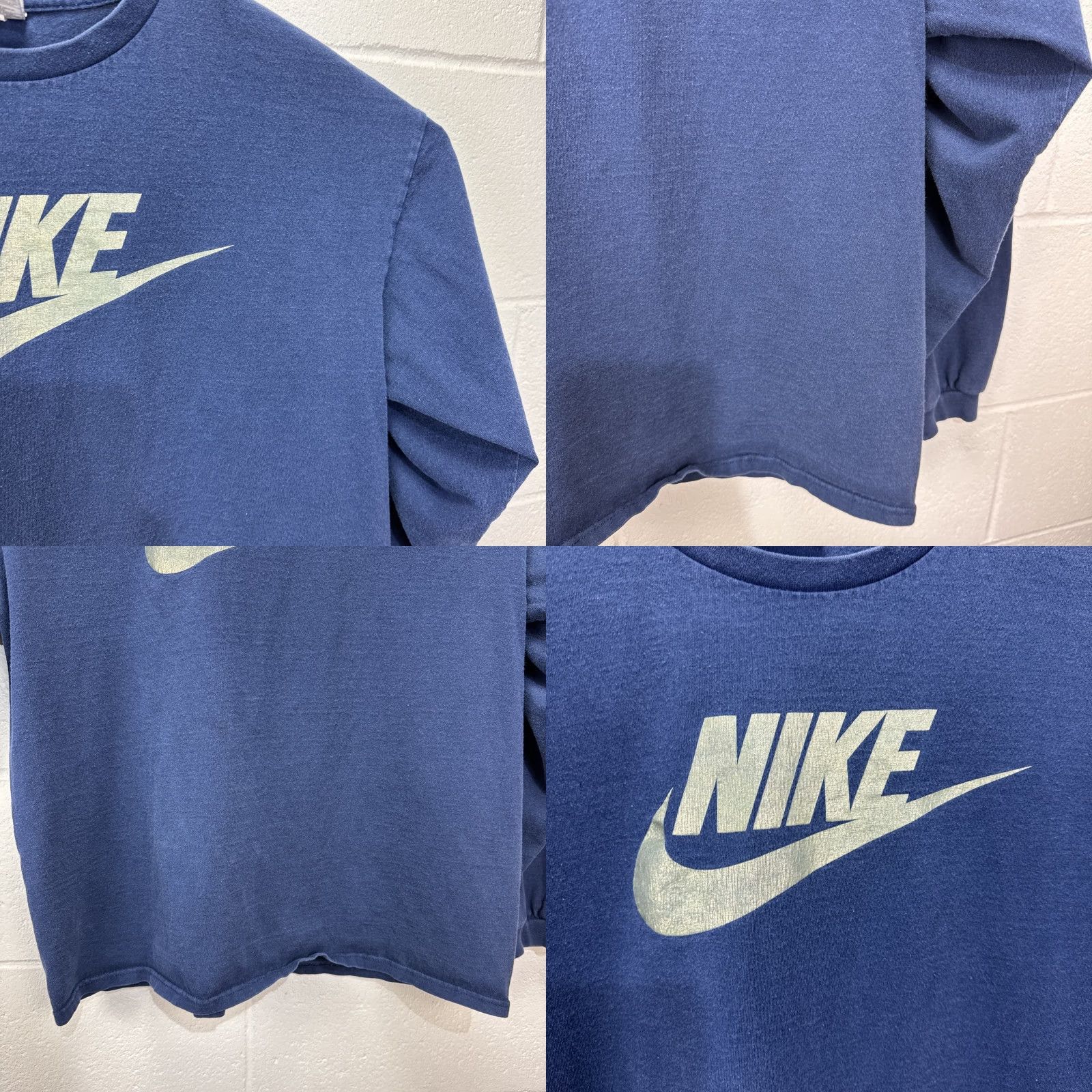 Nike VINTAGE Nike Long Sleeve Shirt Big Swoosh Logo Blue Y2K Adult Large Mens Size US L / EU 52-54 / 3 - 8 Thumbnail