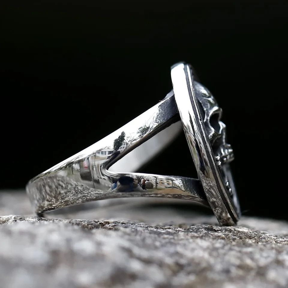 Japanese Brand × Vintage High polished skull ring Size ONE SIZE - 3 Thumbnail