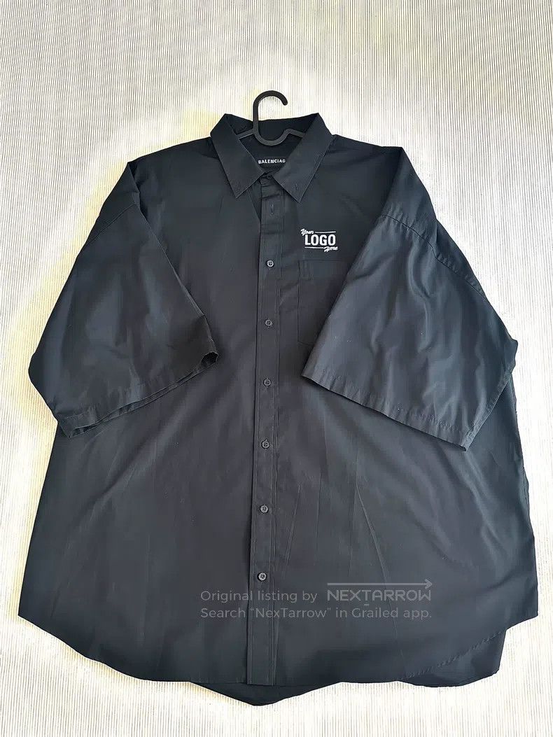 Balenciaga Logo embroidery short sleeve shirt