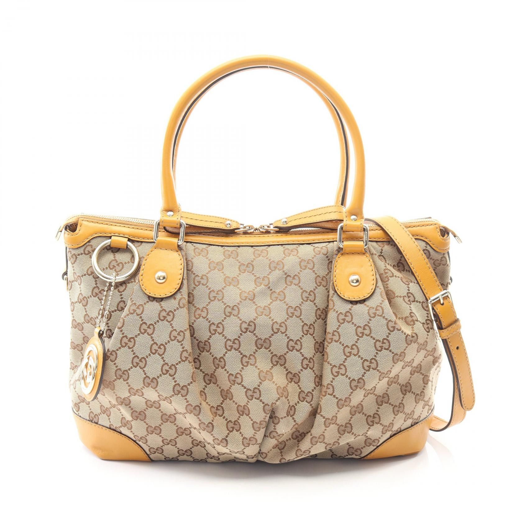 Gucci Gucci Gucci Sukey GG Canvas Leather 2way Handbag Textile Handbag 285730 DUTY FREE for USA Size ONE SIZE - 1 Thumbnail