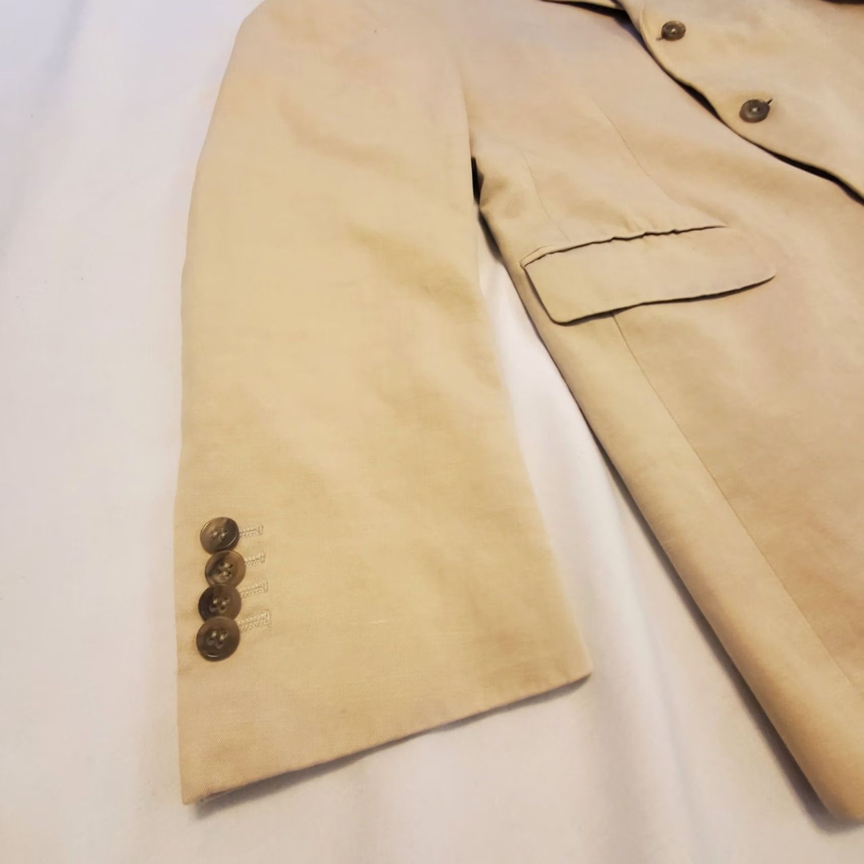Banana Republic Banana Republic Blazer Jacket 42R - Tan Tweed Sports Coat - Mens Business Casual Size 42R - 4 Thumbnail