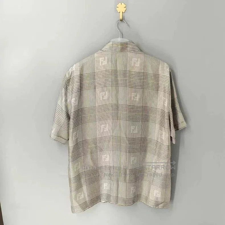 Fendi Fendi FF Logo Plaid Short Sleeve Shirt. Size US M / EU 48-50 / 2 - 2 Thumbnail