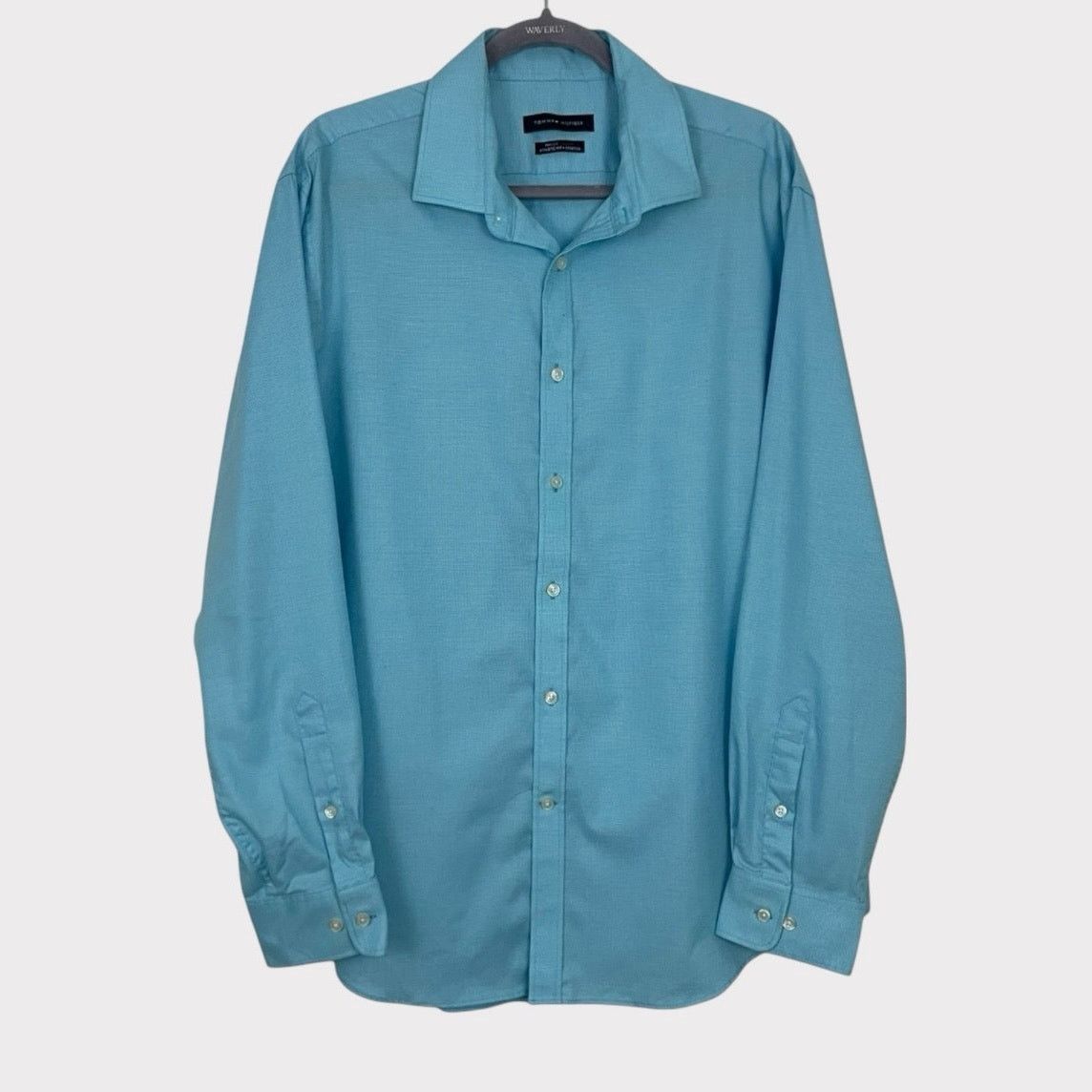 Tommy Hilfiger Tommy Hilfiger Mens Blue Long Sleeve Button Down Size US L / EU 52-54 / 3 - 1 Thumbnail