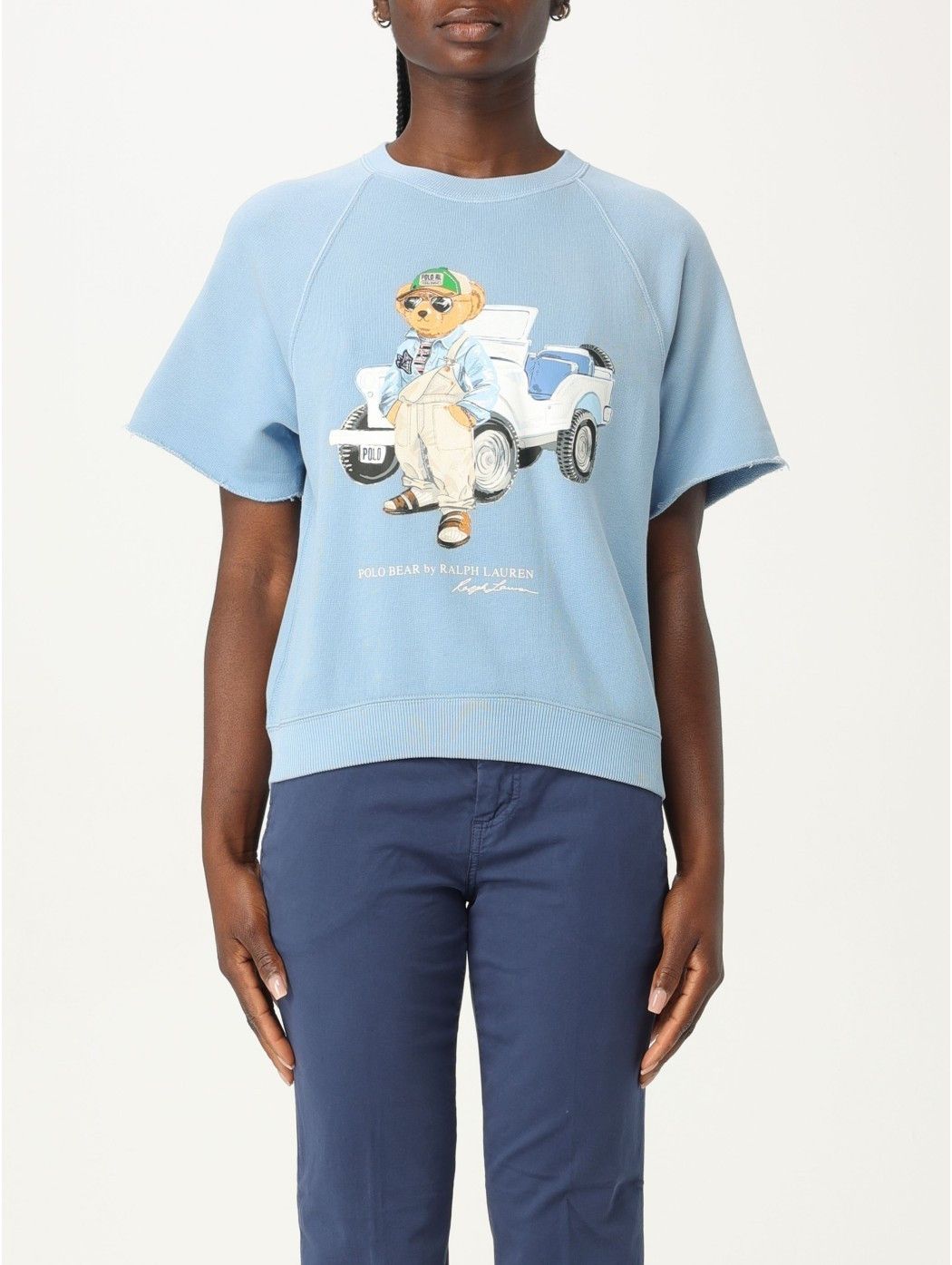 Polo Ralph Lauren New Ralph Lauren Bear Short-Sleeve Sweatshirt Size L H5592 Size L / US 10 / IT 46 - 1 Thumbnail