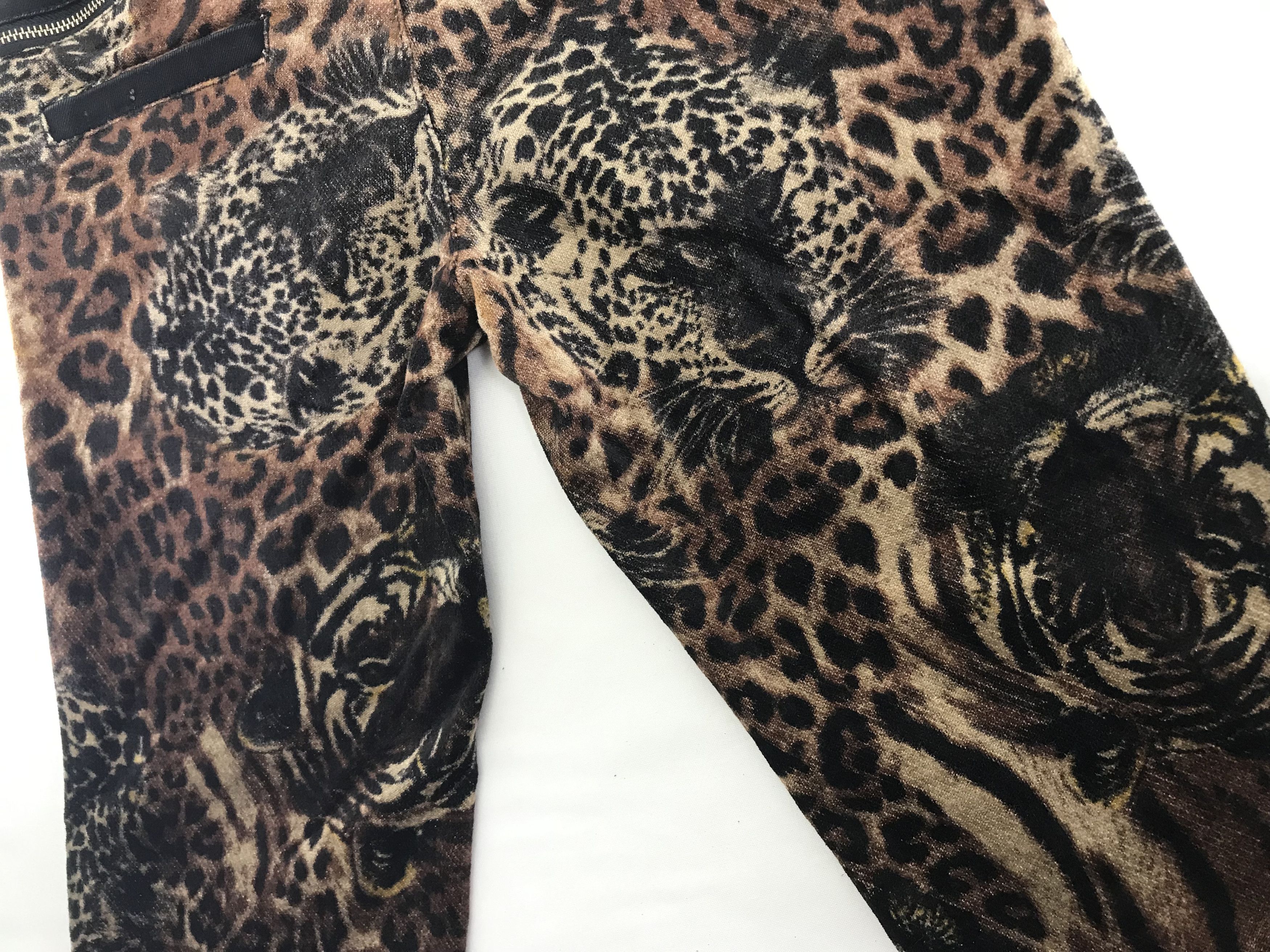 Japanese Brand Japanese Tiger & Leopard 3D Printed Velvet Skinny Pants Size 26" / US 2 / IT 38 - 13 Thumbnail