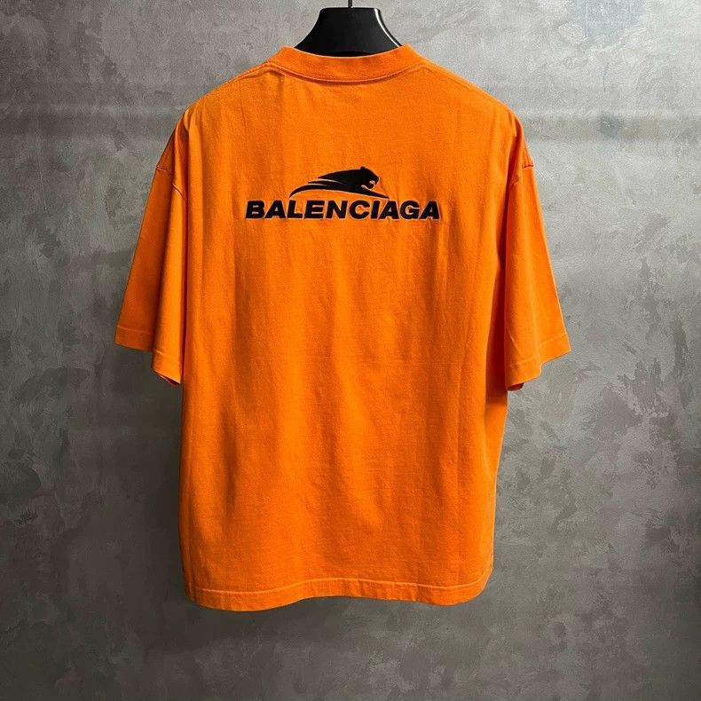 Balenciaga Balenciaga Orange Logo Short Sleeve T-Shirt-2506 Size US S / EU 44-46 / 1 - 6 Thumbnail