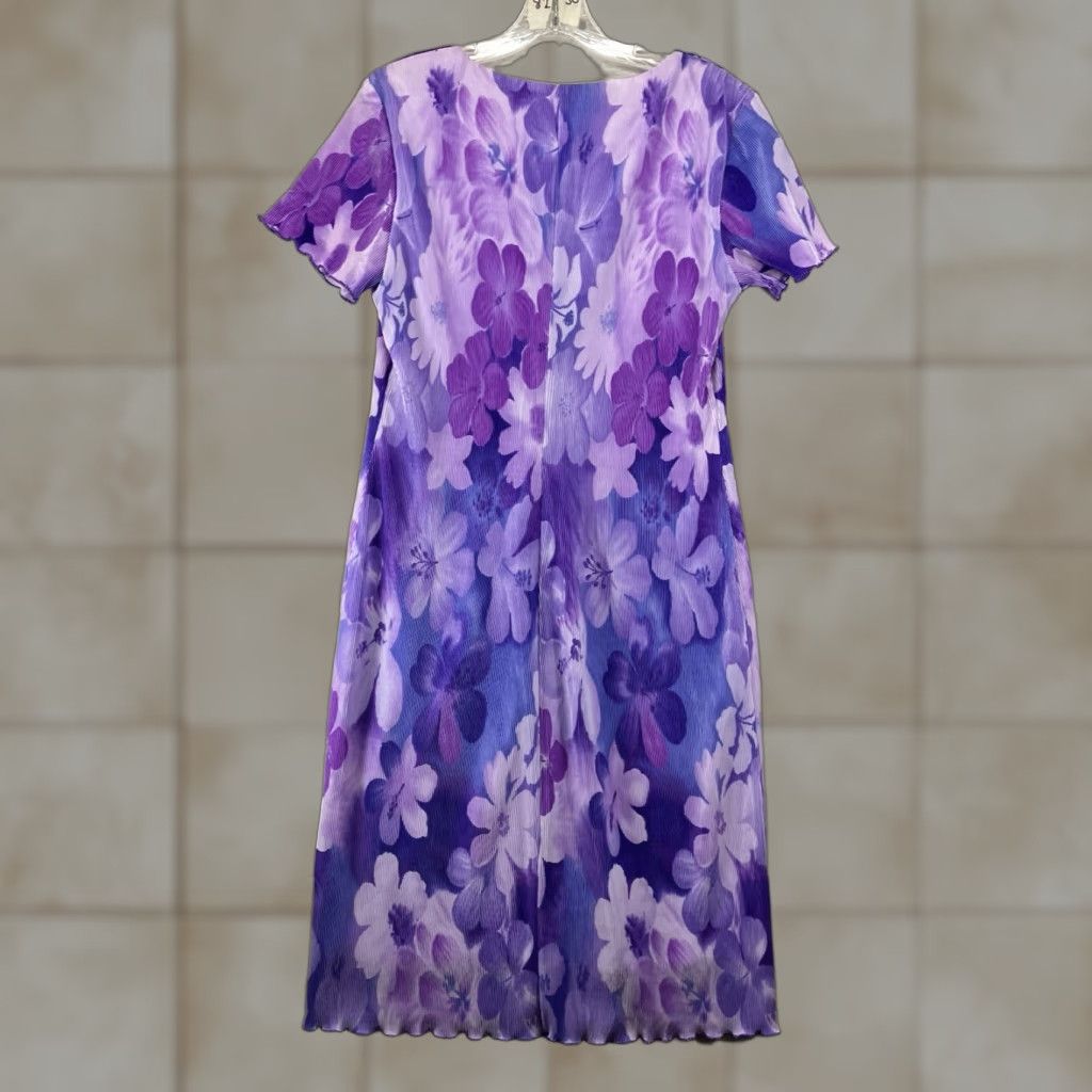 Vintage VINTAGE Miles Maxi Dress Shirt Dress 10 Purple Floral Bohemian 90s Grunge Fairy Placeholder Size L / US 10 / IT 46 - 1 Thumbnail
