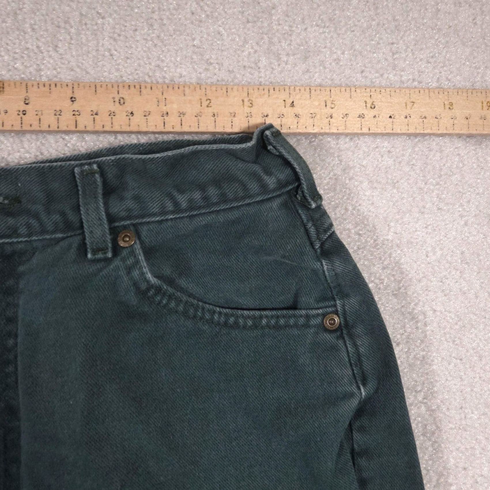 Vintage VINTAGE Riders Jeans Womens 14 Green High Rise Relaxed Mom Tapered Denim USA 90s Size 36" / US 14 / IT 50 - 7 Thumbnail