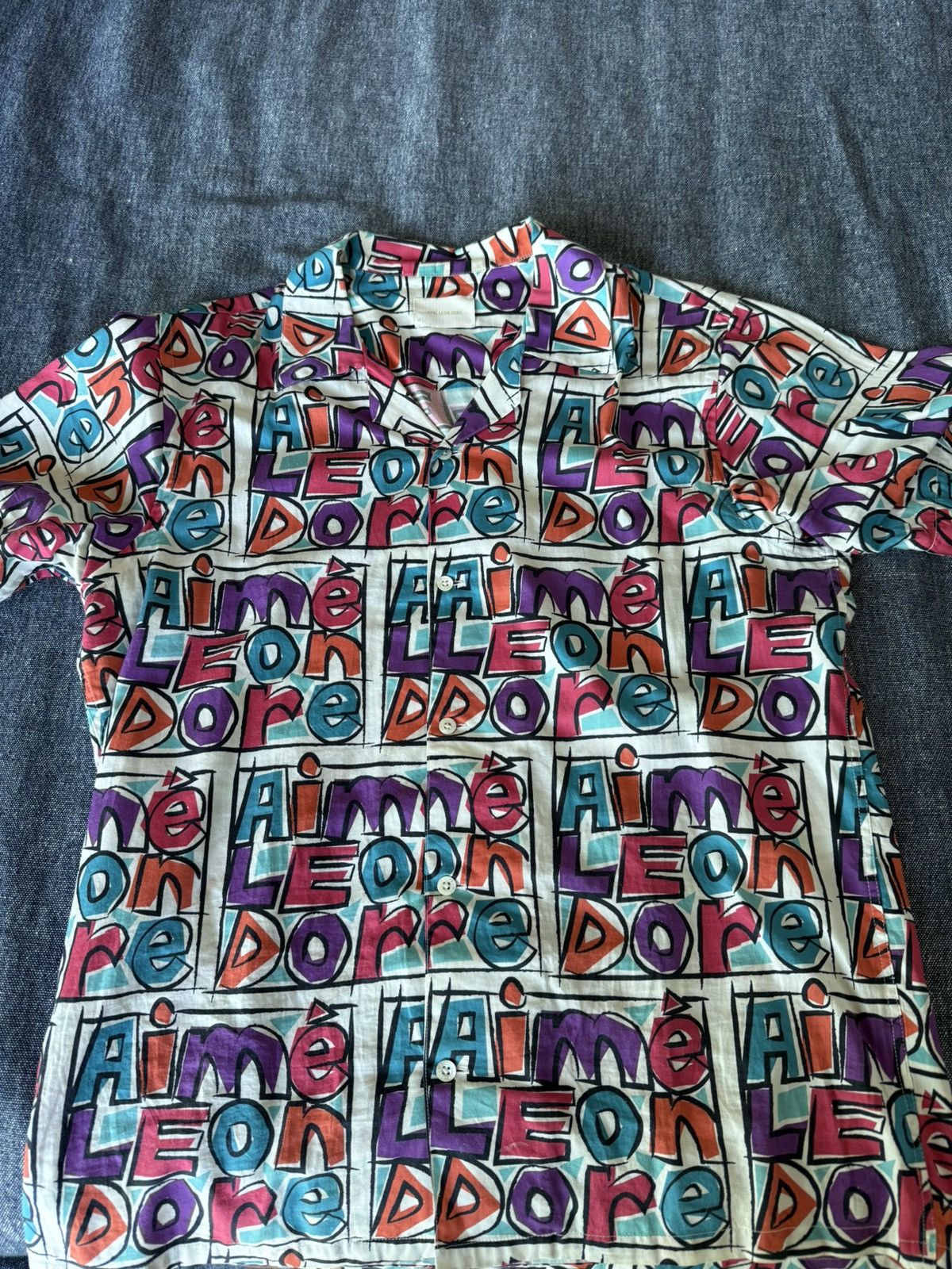 Aime Leon Dore Aime Leon Dore Crayon Print Button Down- MED Size US M / EU 48-50 / 2 - 1 Thumbnail