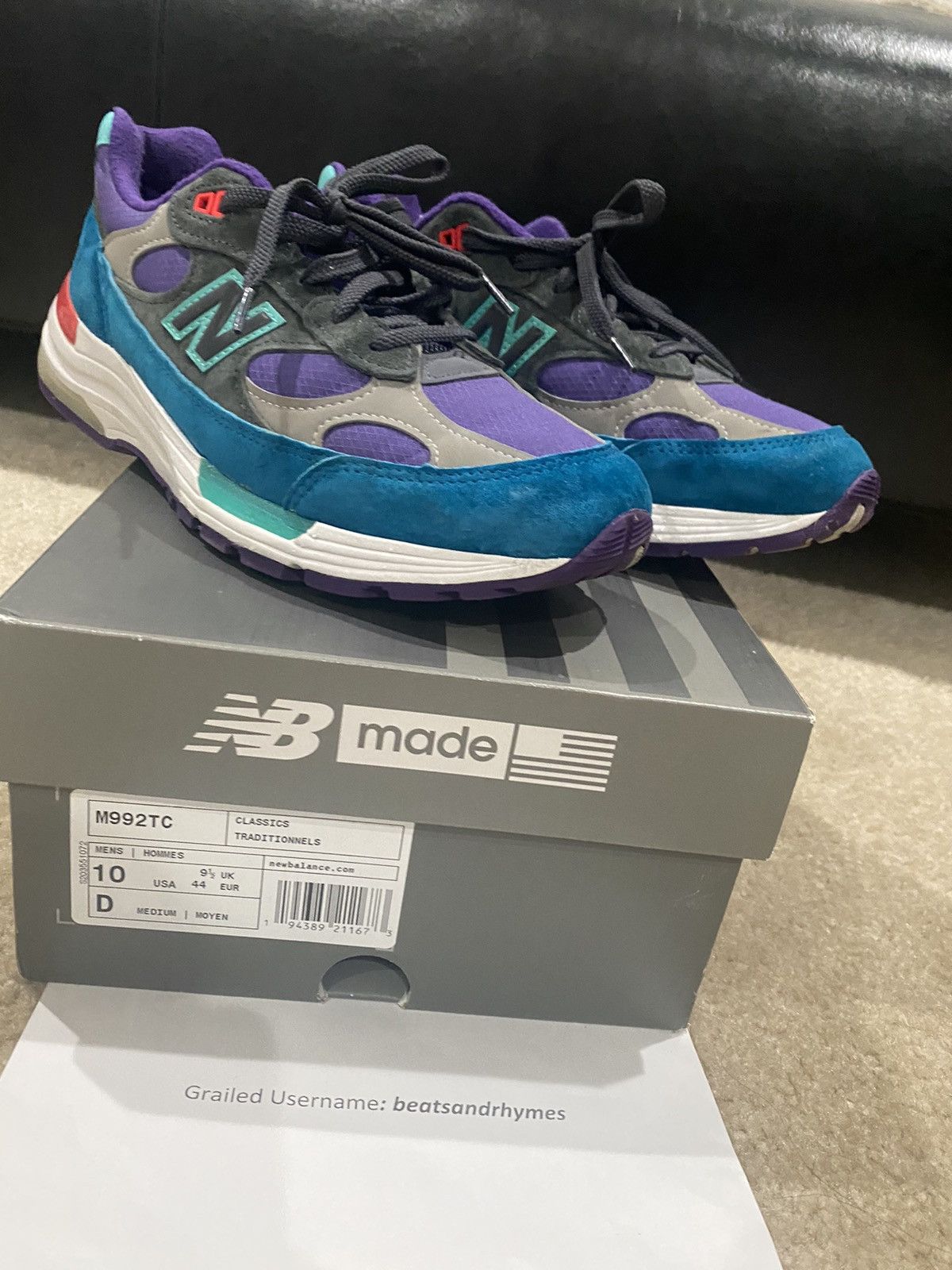 New Balance 992 Made in USA Purple Teal - M992TC - US10