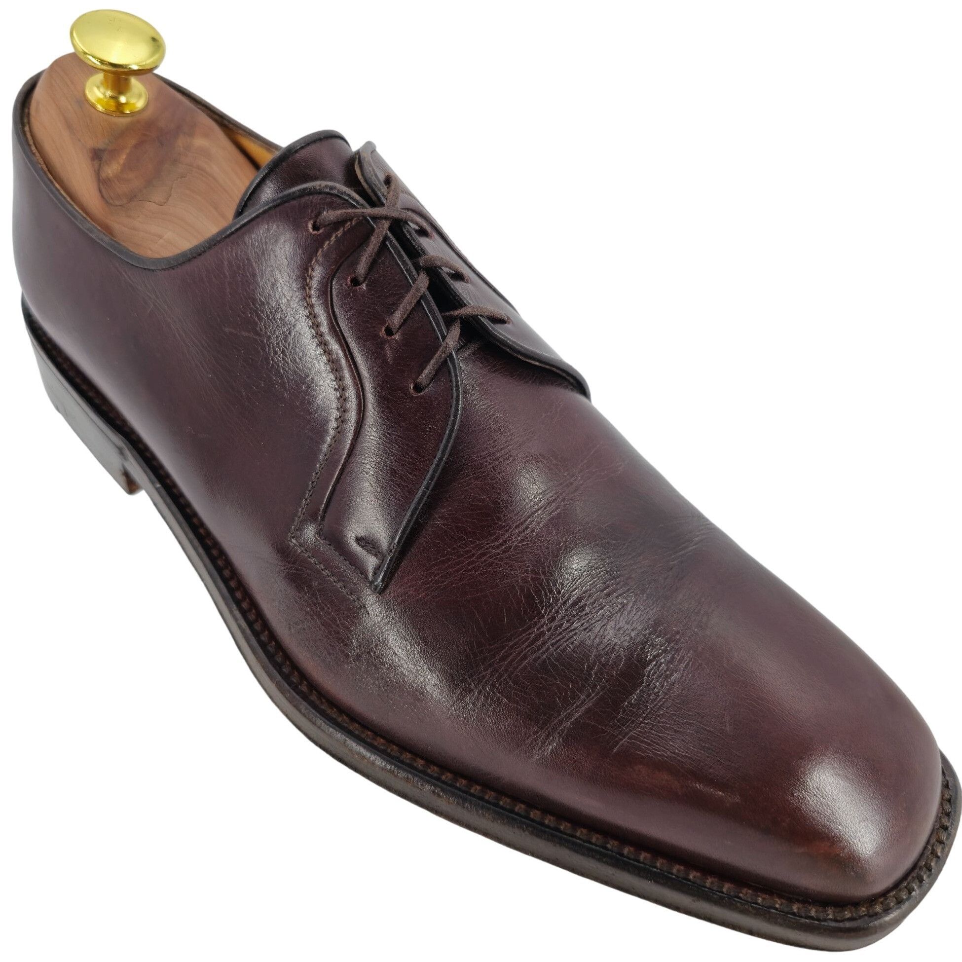 Testoni A. Testoni Italy Mens 8.5 Brown Leather Dress Shoes Oxfords Size US 8.5 / EU 41-42 - 1 Thumbnail