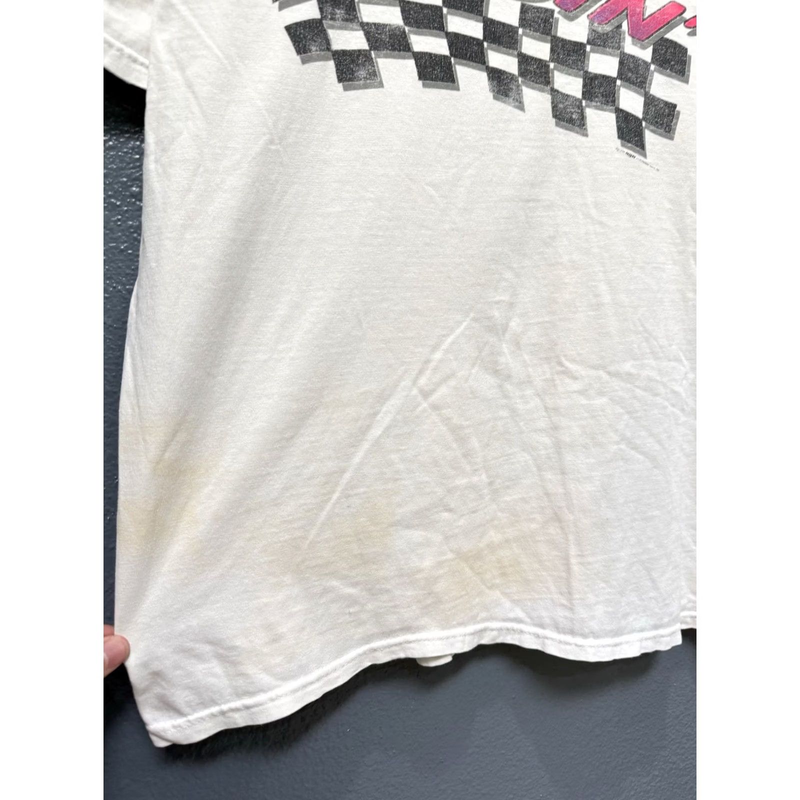 Hanes Vintage Hanes Shirt White Work Sucks I’m Racing 90’s Tee Size 2XL Size US XXL / EU 58 / 5 - 4 Thumbnail