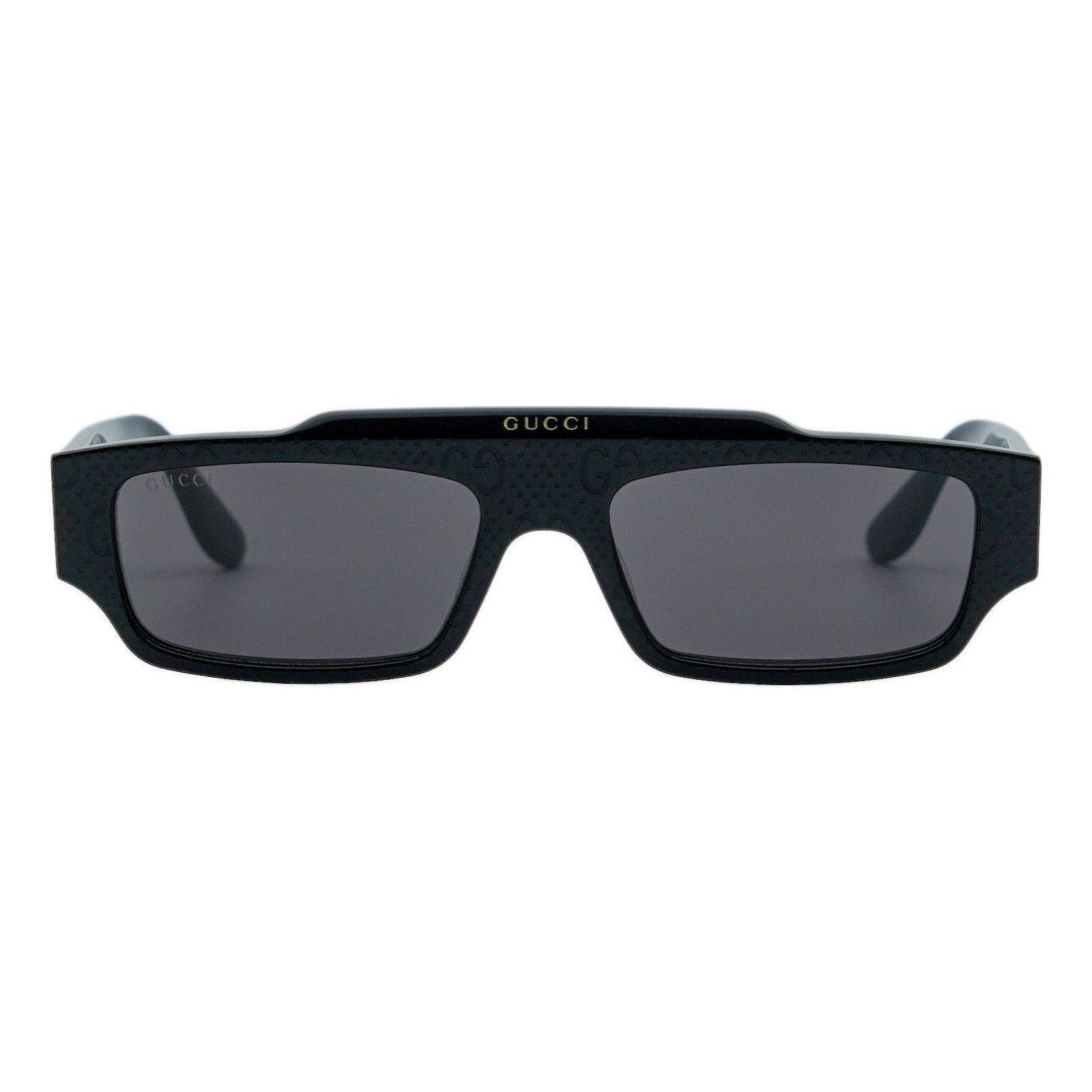 Gucci Gucci Black GG 1592 Monogram Logo Rectangular Sunglasses Size ONE SIZE - 2 Thumbnail