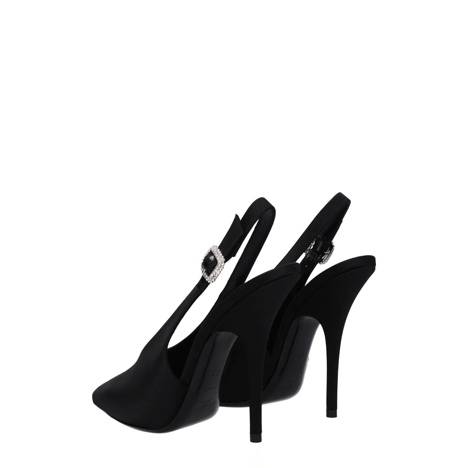 Saint Laurent Paris ob1o1e1224 Satin Sandals in Black Size US 7 / IT 37 - 4 Thumbnail