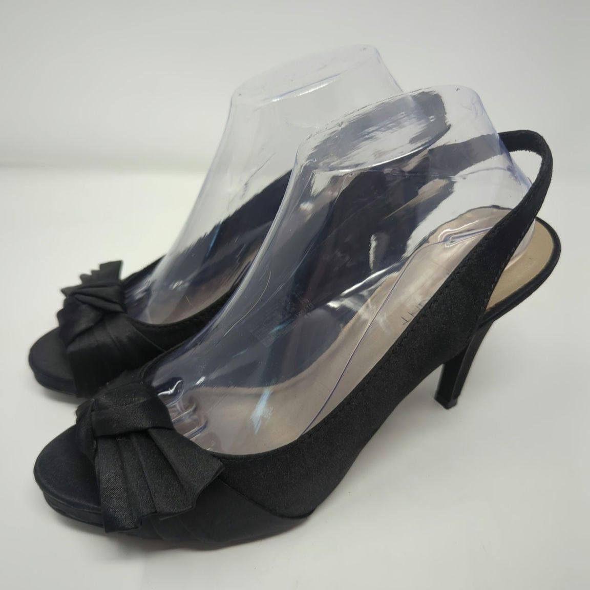 Other Fioni Jeana Black Bow Open Toe Stiletto Pump SlingbackSize 9 Size US 9 / IT 39 - 1 Thumbnail
