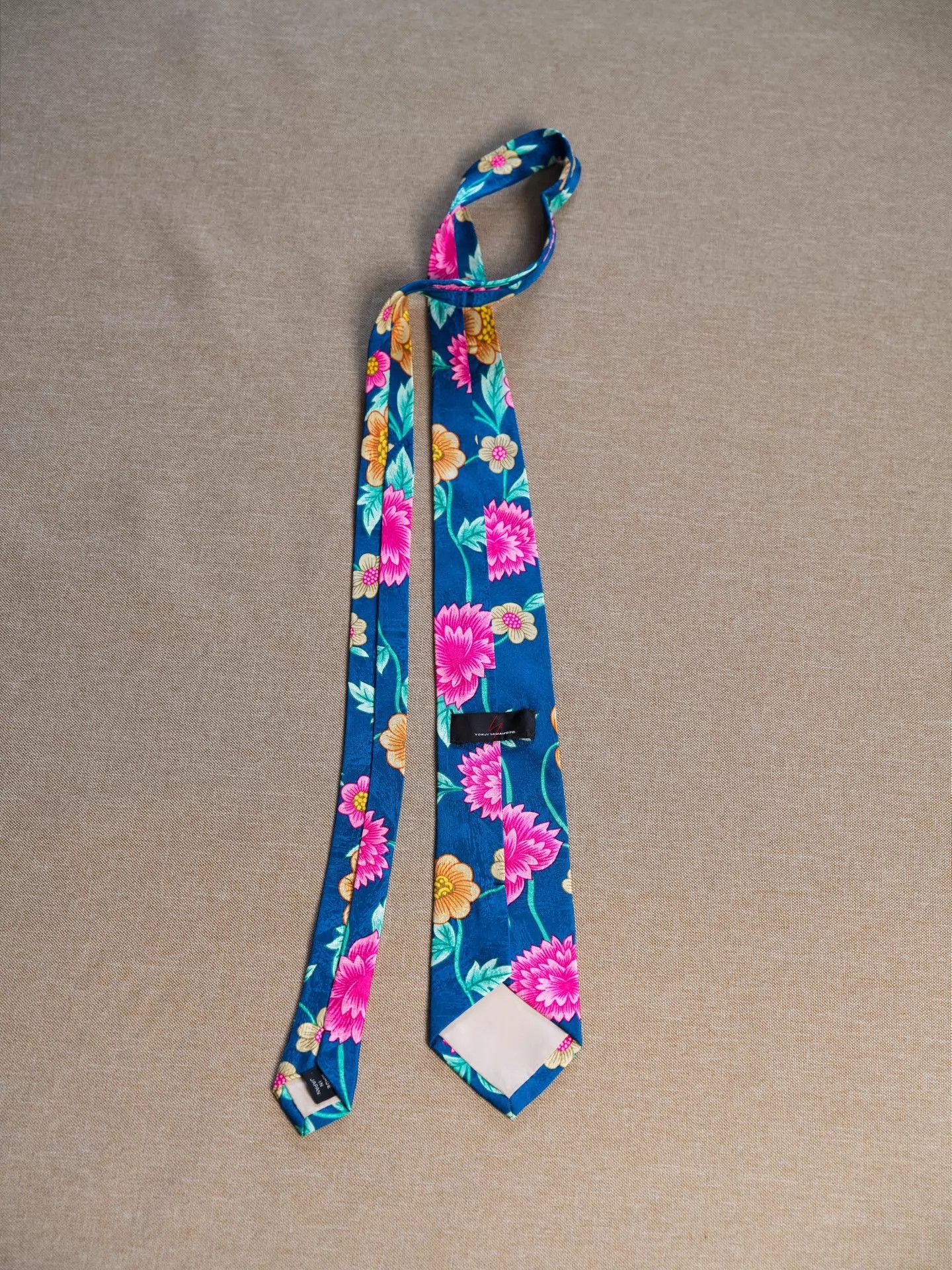 Yohji Yamamoto Yohji Yamamoto Silk Floral Tie (Chrysanthemum & Herbal) Size ONE SIZE - 2 Thumbnail