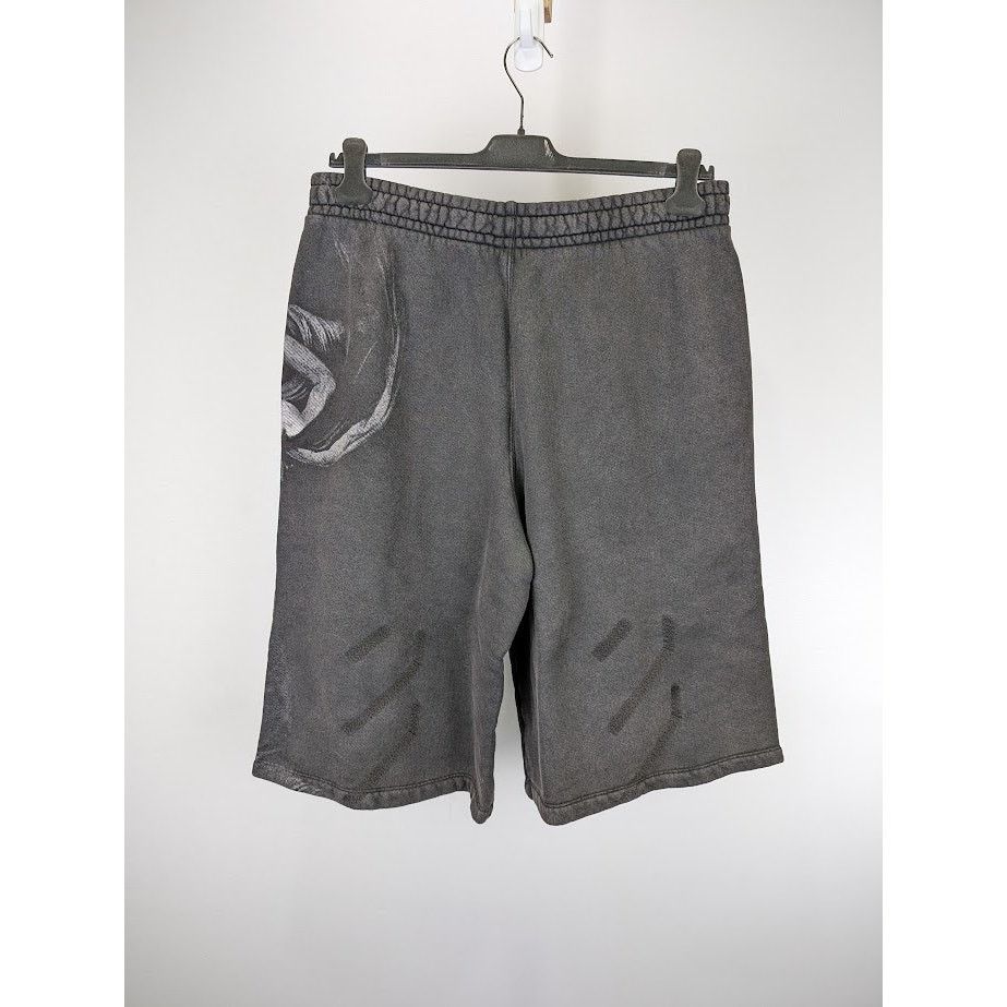 Off-White o1rshd1 BW S. Matthew Over Sweatshorts in Black Grey Size US 34 / EU 50 - 12 Thumbnail