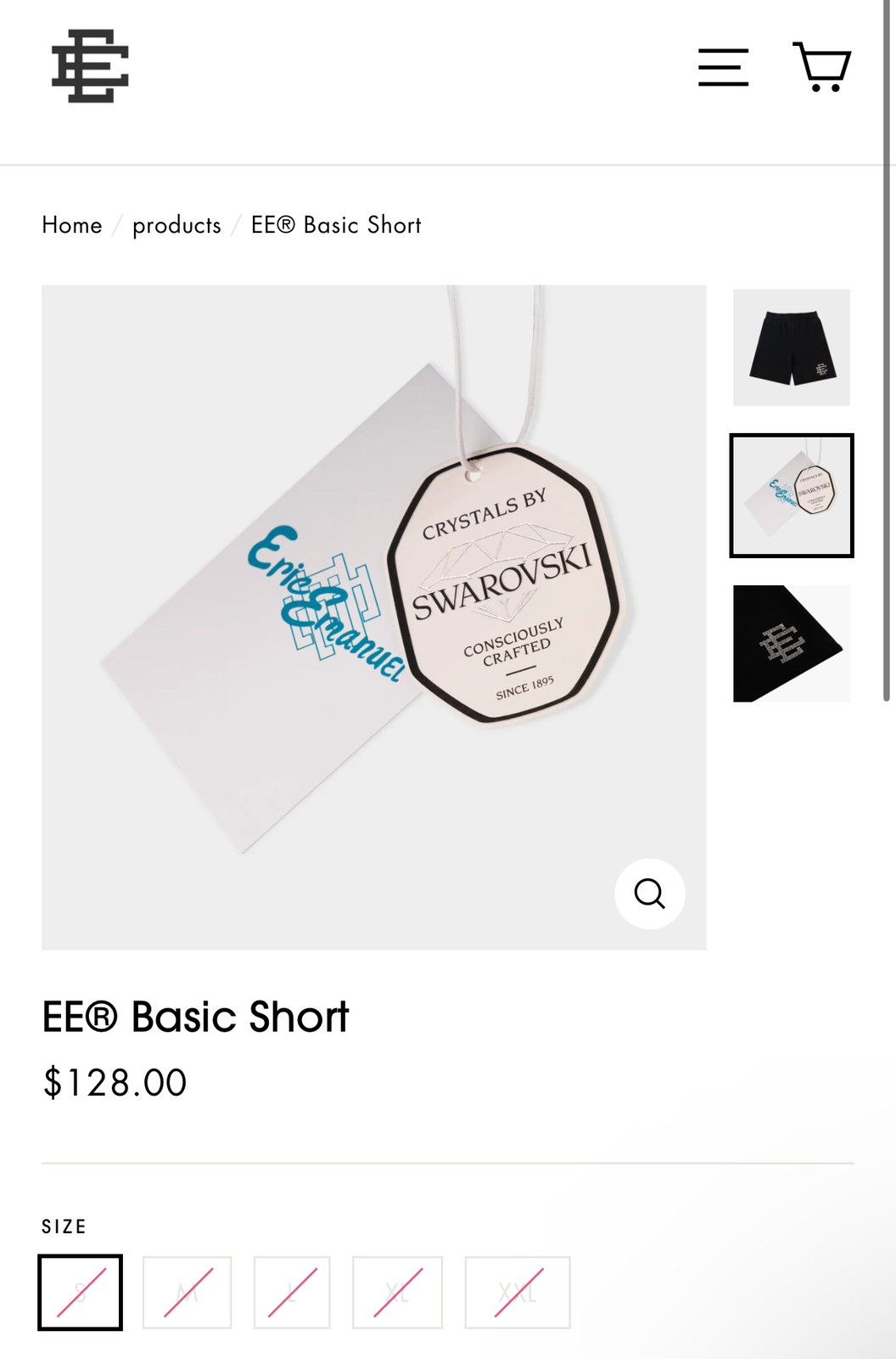 Eric Emanuel × Swarovski NEW Eric Emanuel x Swarovski Basic Short Medium Size US 34 / EU 50 - 9 Thumbnail