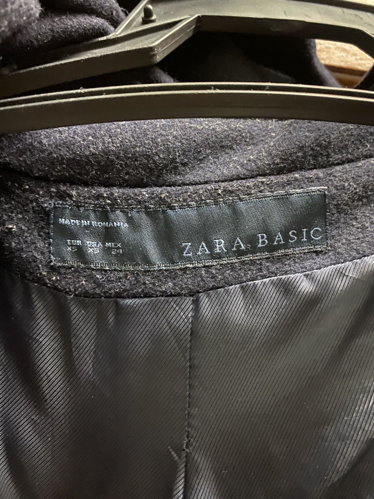 Designer × Zara Zara Basic Hoodie Double Breasted Blue Coat Size XS / US 0-2 / IT 36-38 - 7 Thumbnail