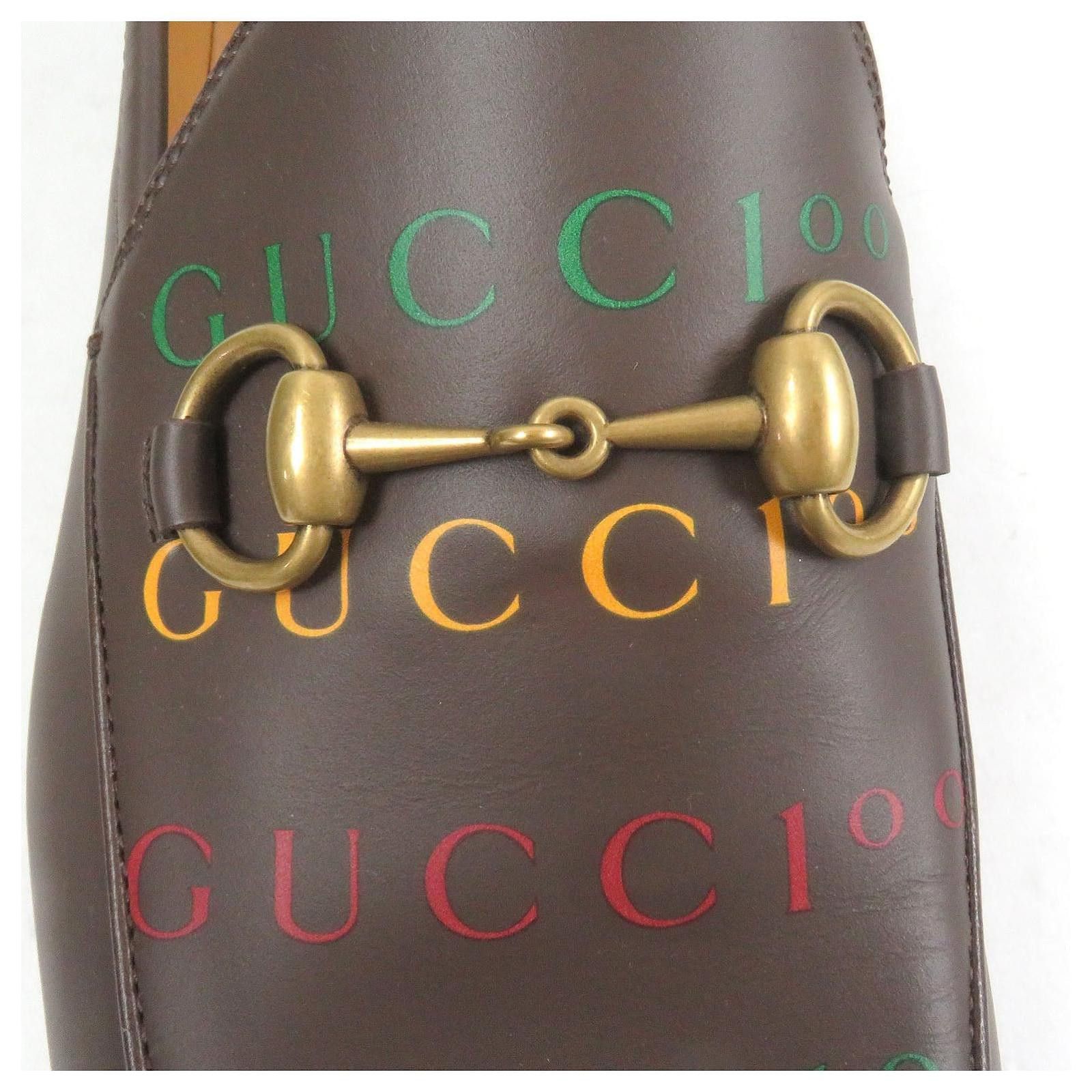 Gucci oc11z1025 Men's Gucci 100 Loafers in Brown Size US 6.5 / EU 39-40 - 7 Thumbnail