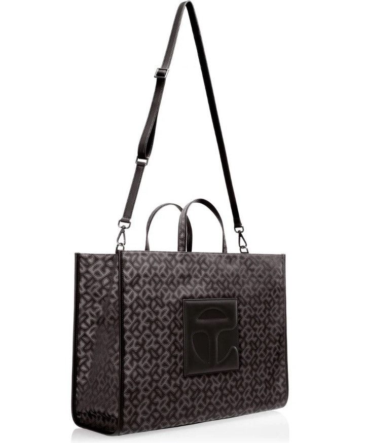 Telfar Large Jacquard Shopper | Black Monogram Size ONE SIZE - 2 Thumbnail