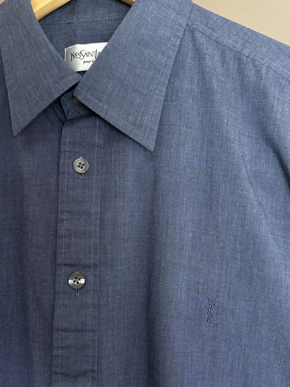Yves Saint Laurent Yves Saint Laurent vintage button up short sleeve shirt Size US L / EU 52-54 / 3 - 3 Thumbnail