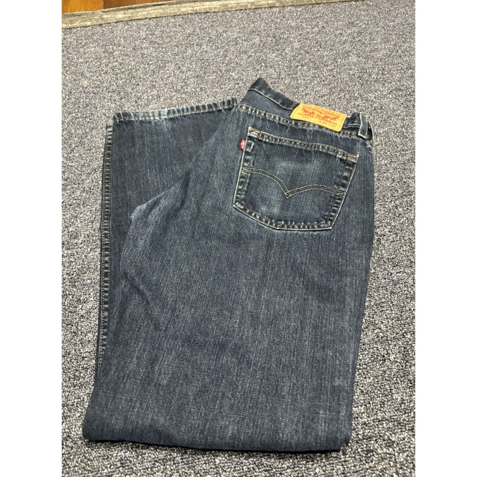 Levi's Levi's 514 Jeans Mens 34x32 Blue Denim Dark Wash Casual Pants 90s USA Logo Size US 34 / EU 50 - 4 Thumbnail