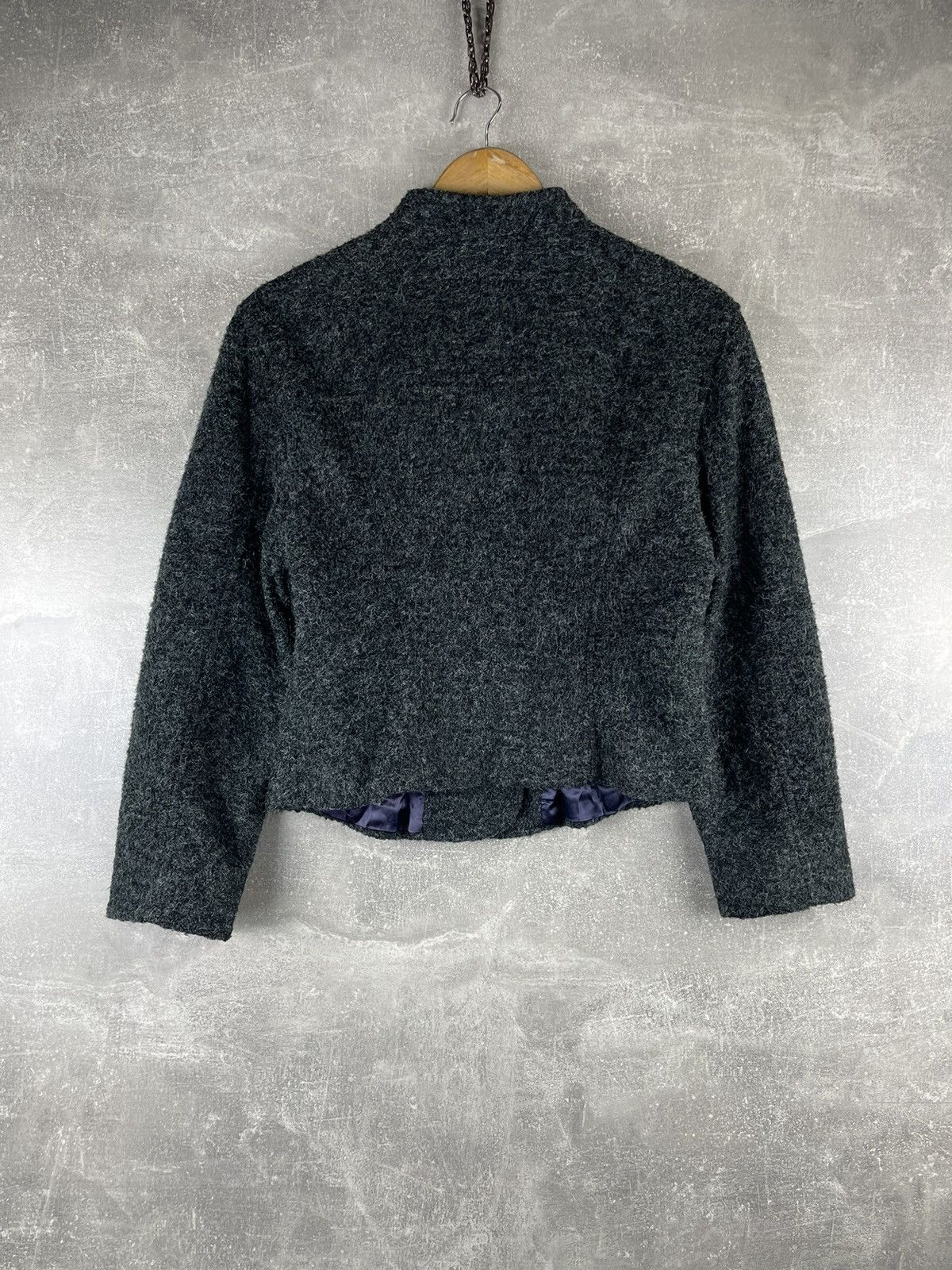 Kenzo Kenzo Jeans Embroidered Wool Blazer Dress Set Early 00s Gray Size L / US 10 / IT 46 - 7 Thumbnail