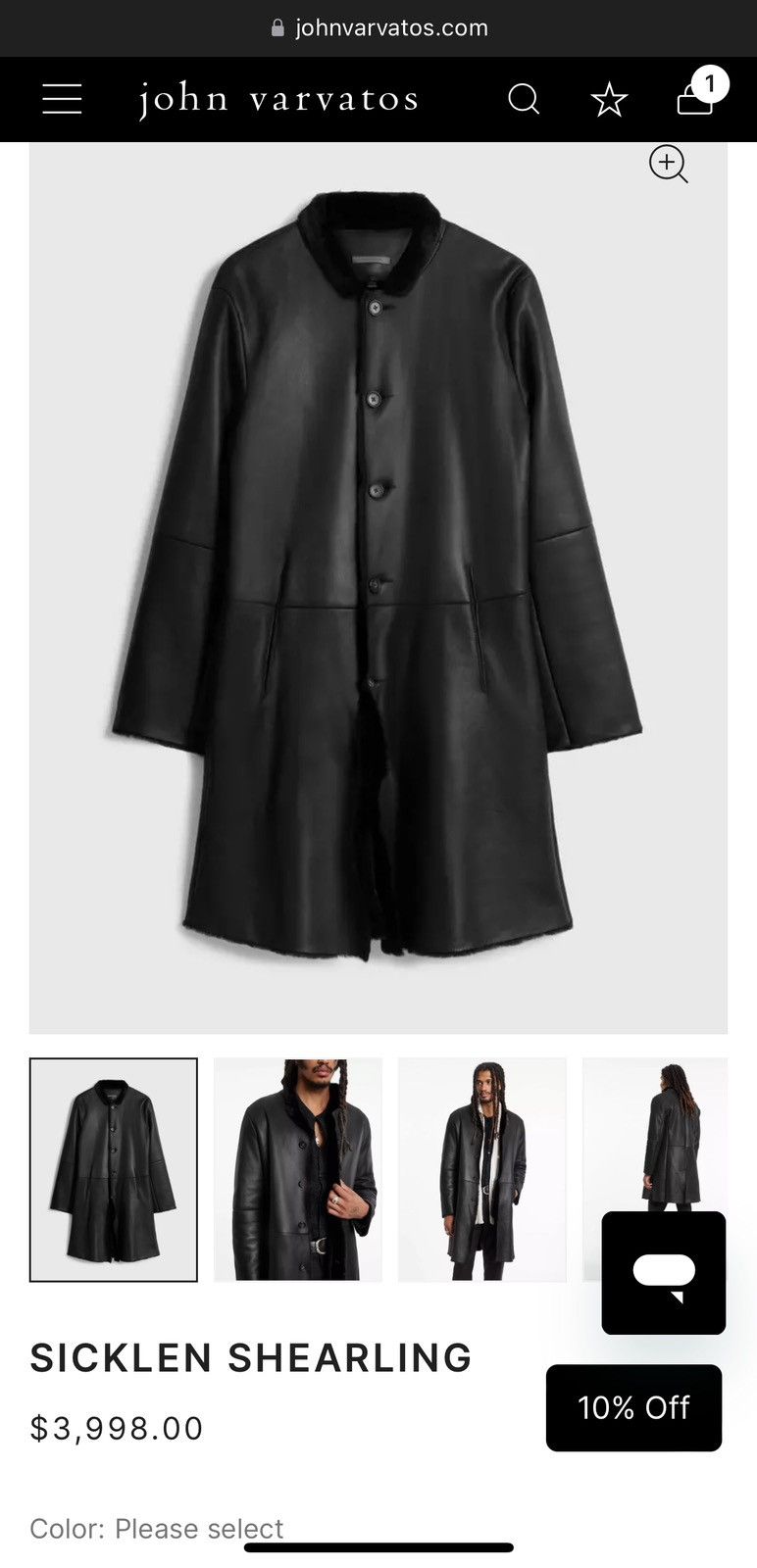 John Varvatos Sicklen shearing coat. 48 medium Size US M / EU 48-50 / 2 - 2 Thumbnail