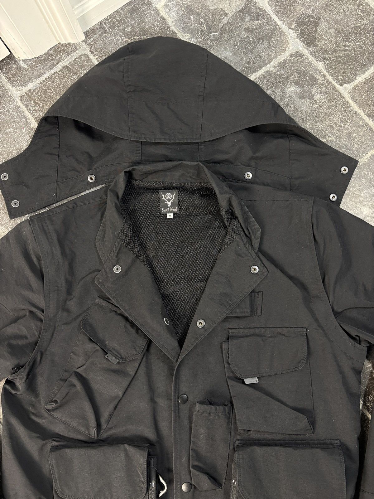 South2 West8 South2West8 Jacket Cargo Multi Pocket Utility Modular Hood Size US M / EU 48-50 / 2 - 2 Thumbnail