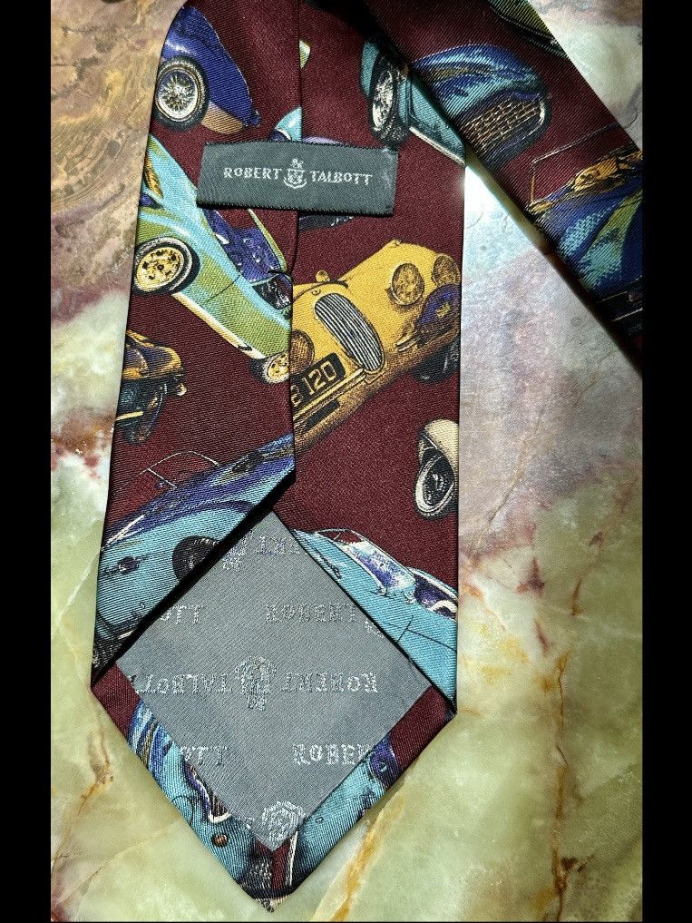 Robert Talbott VINTAGE 90s ROBERT TALBOTT TIE JAGUAR ASTON MARTIN CORVETTE Size ONE SIZE - 4 Thumbnail