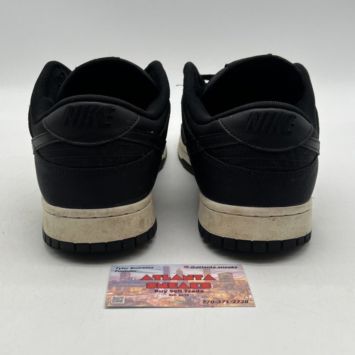 Nike Nike dunk low black canvas Size US 13 / EU 46 - 3 Thumbnail