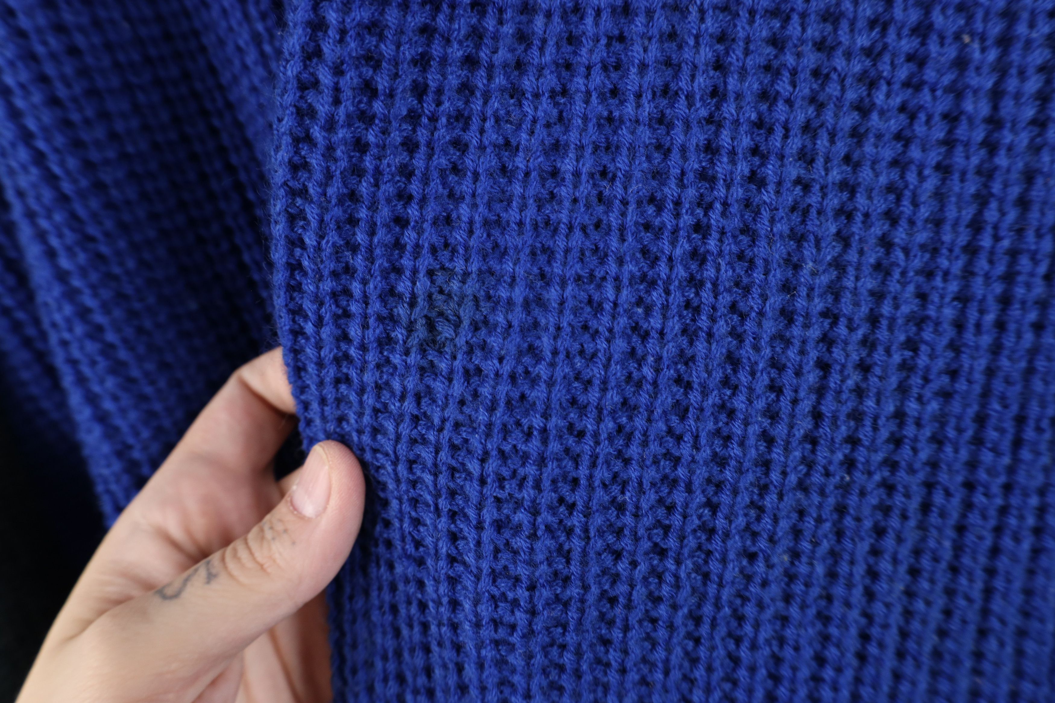 Vintage Vintage 90s Streetwear Chunky Ribbed Knit Henley Sweater Size US XL / EU 56 / 4 - 5 Thumbnail