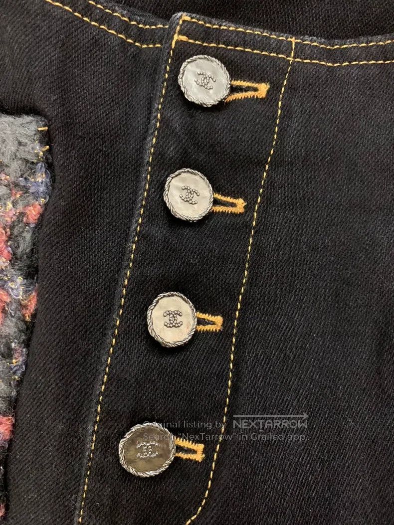 Chanel Chanel Craft workshop series denim wide-leg trousers Size 26" / US 2 / IT 38 - 4 Thumbnail