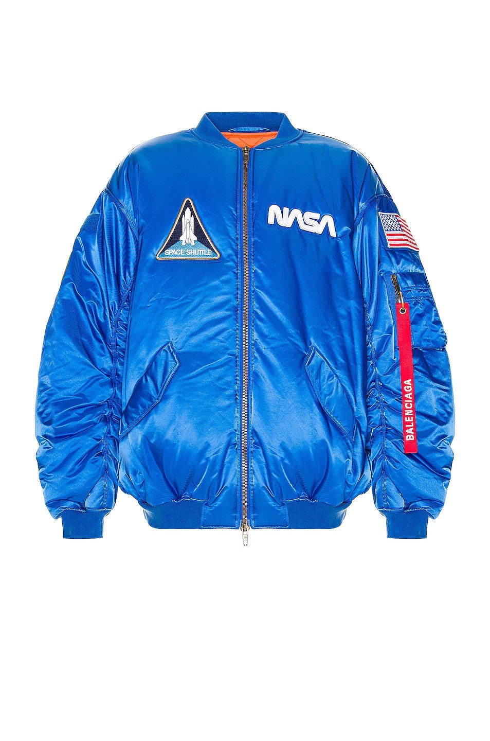 image of Balenciaga O1Mt1Gz0524 Space Bomber In Blue, Men's (Size Small)