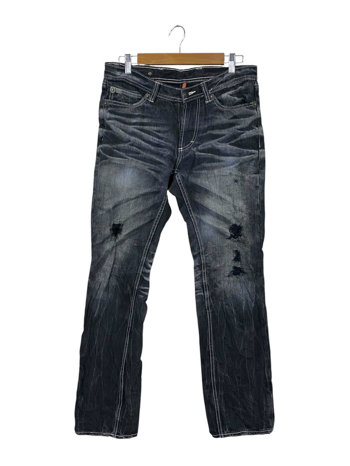 If Six Was Nine Army of no! Collection 2008/09 punk denim distressed Size US 32 / EU 48 - 2 Thumbnail