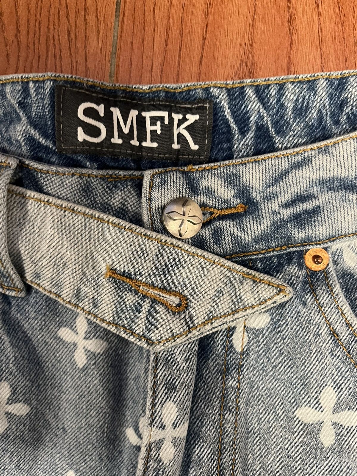 SMFK SMFK monogram LV style jeans Size 27" / US 4 / IT 40 - 3 Thumbnail