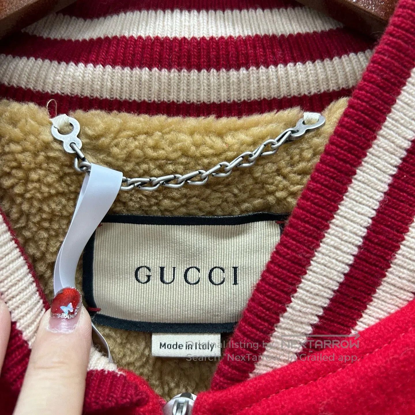 Gucci Gucci Red Lambswool Baseball Jacket. Size US S / EU 44-46 / 1 - 3 Thumbnail