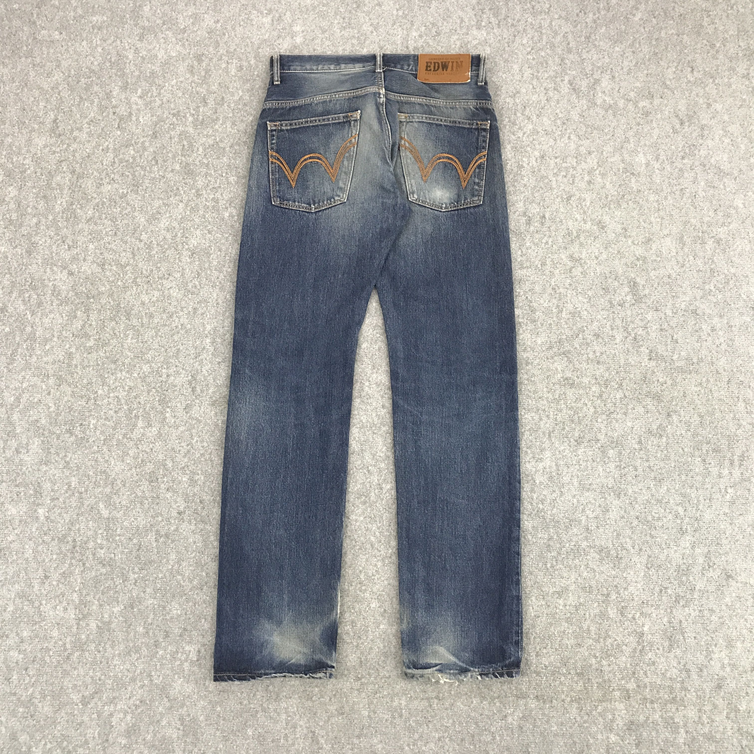Edwin JAPAN EDWIN DISTRESSED FADED DENIM PANTS Size US 30 / EU 46 - 2 Thumbnail