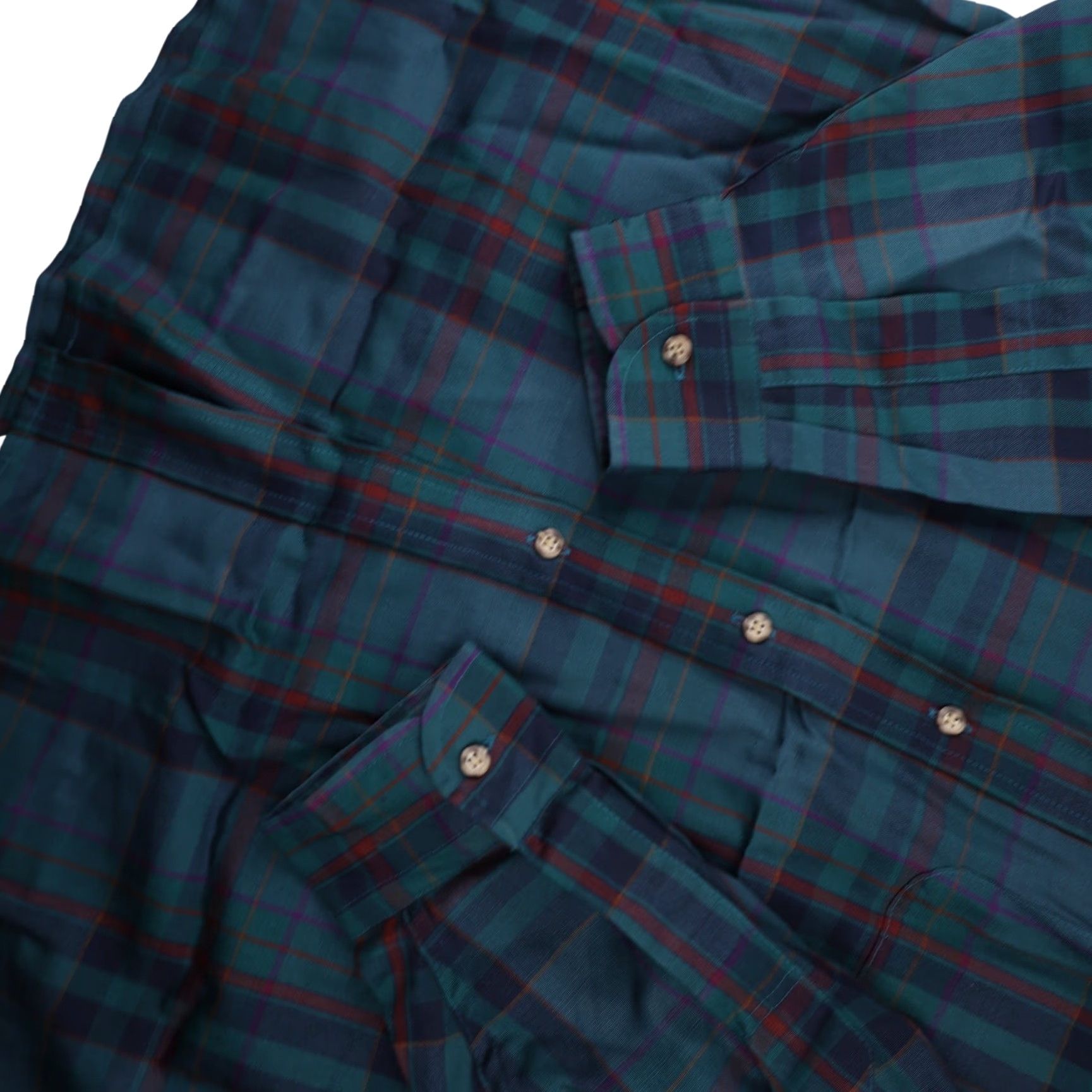 Pendleton VINTAGE Pendleton Sir Pendleton Fine Wool Dress Shirt Shirt XL Green Mens Size 46R - 4 Thumbnail