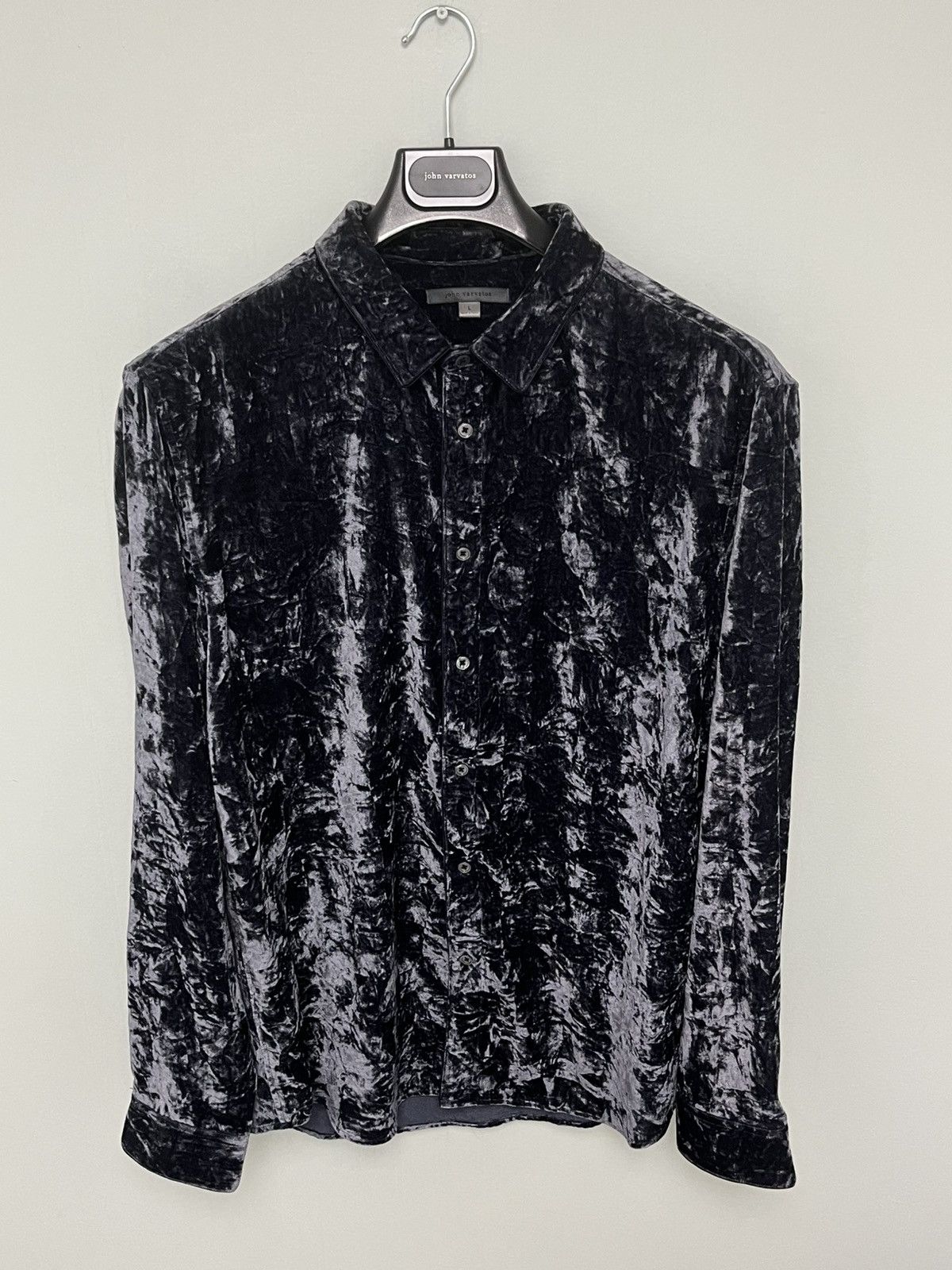 John Varvatos Crinkled Velvet slim Shirt large Size US L / EU 52-54 / 3 - 5 Thumbnail