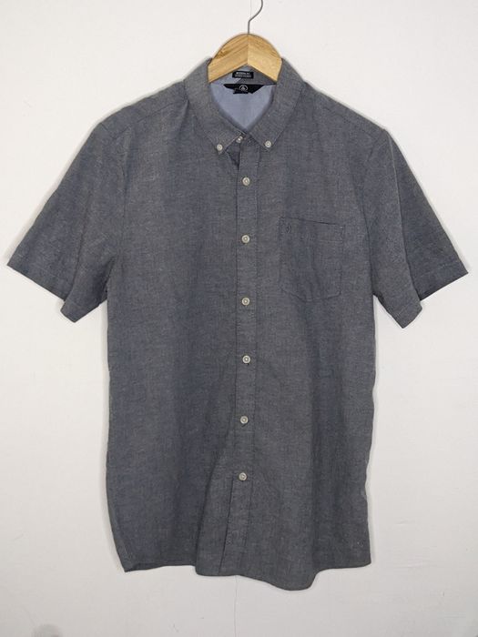 Volcom Volcom Skate Grey Modern Fit Button Up Shirt Mens L | Grailed